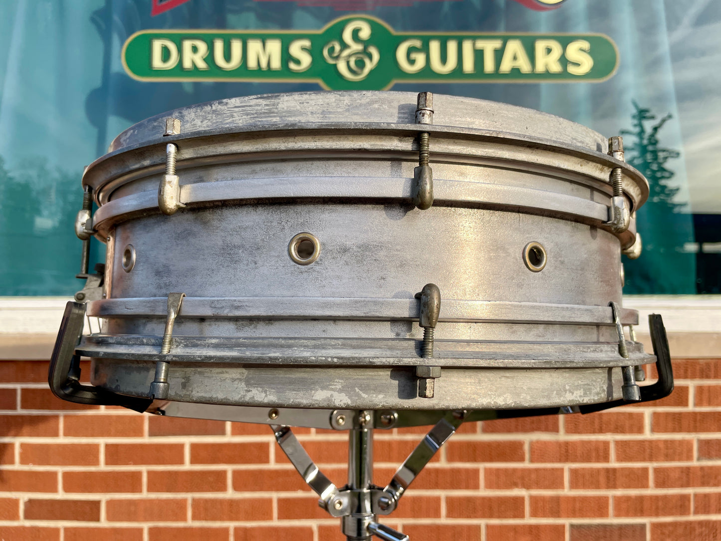 1920s Slingerland Eugene Geisler Cast Aluminum 4.5x14 Snare Drum
