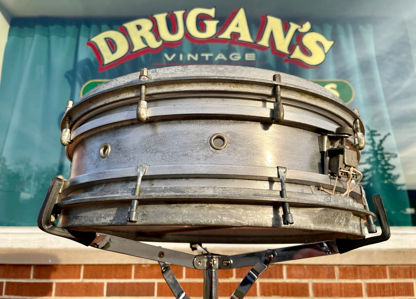 1920s Slingerland Eugene Geisler Cast Aluminum 4.5x14 Snare Drum