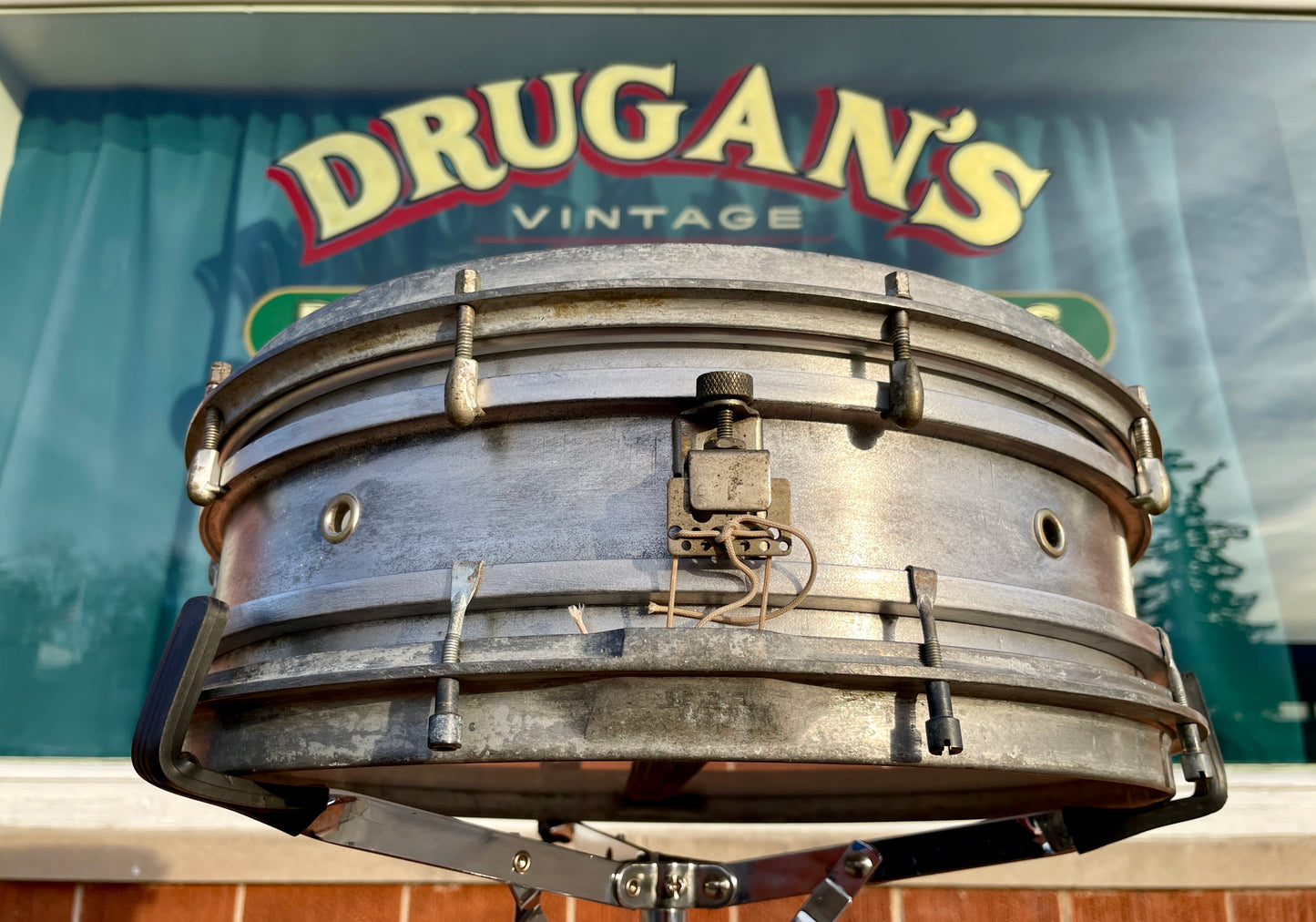 1920s Slingerland Eugene Geisler Cast Aluminum 4.5x14 Snare Drum