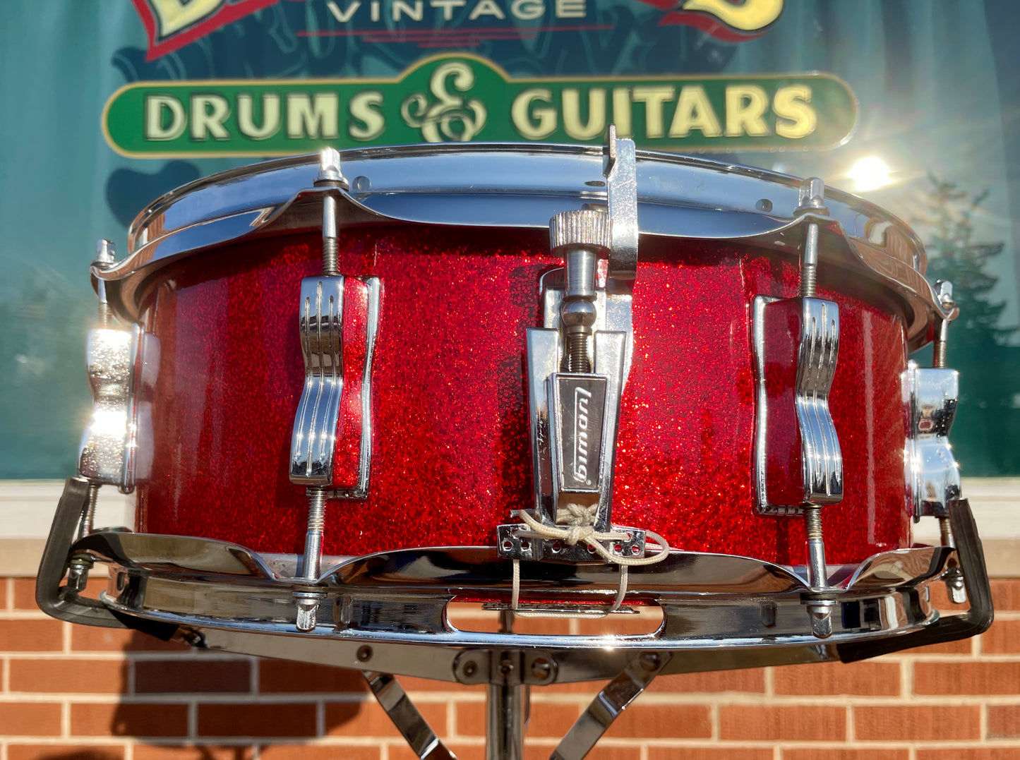 1970s Ludwig 5x14 Jazz Festival No. 908P Snare Drum Red Sparkle