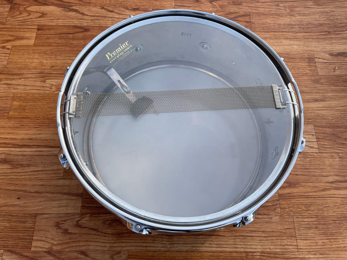 1970s Premier 5.5x14 Model 1005 Snare Drum Chrome Over Steel Made in England