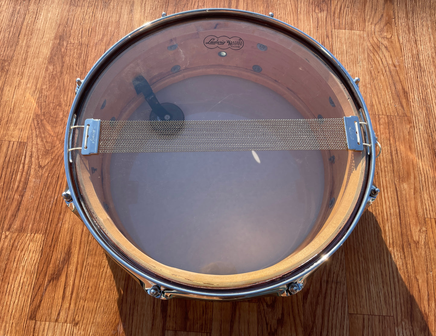 1970s Ludwig 5x14 Jazz Festival No. 908P Snare Drum Red Sparkle