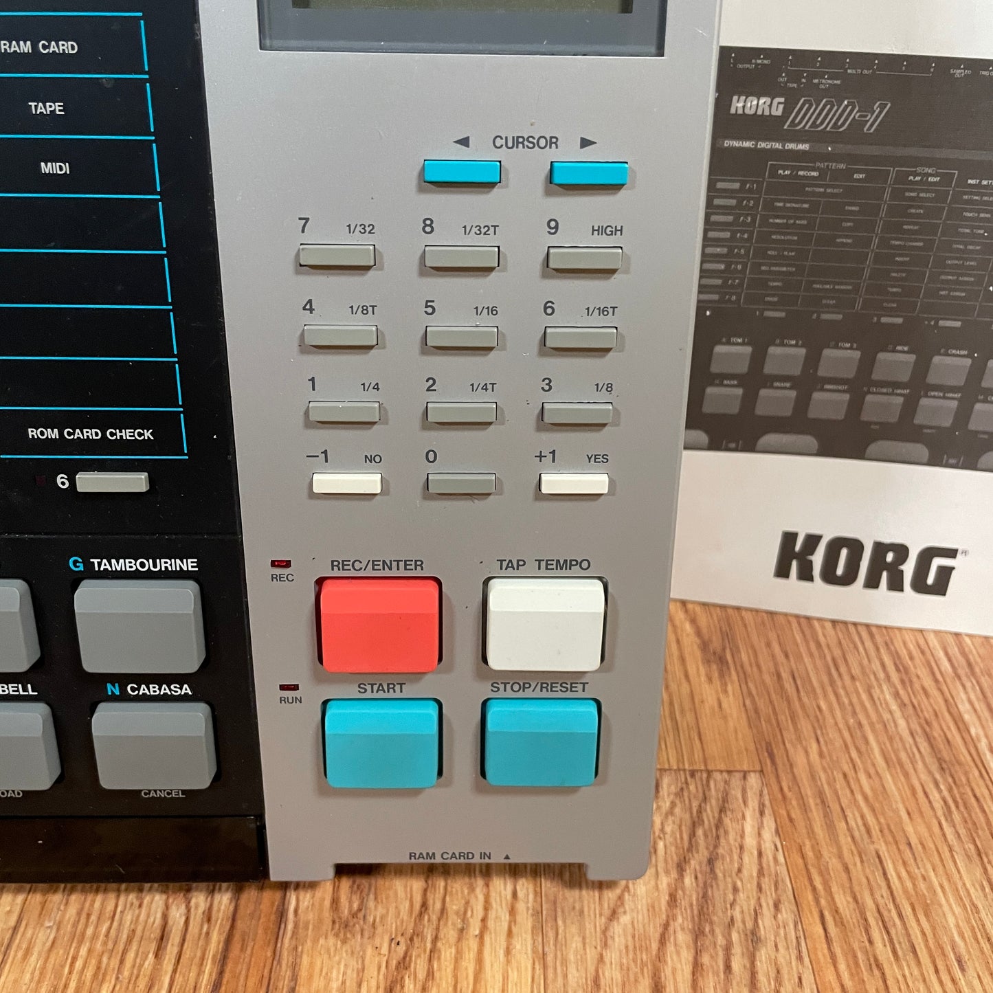 1980s Korg DDD-1 Dynamic Digital Drum Machine w/ 2 ROM Cards & Original Box