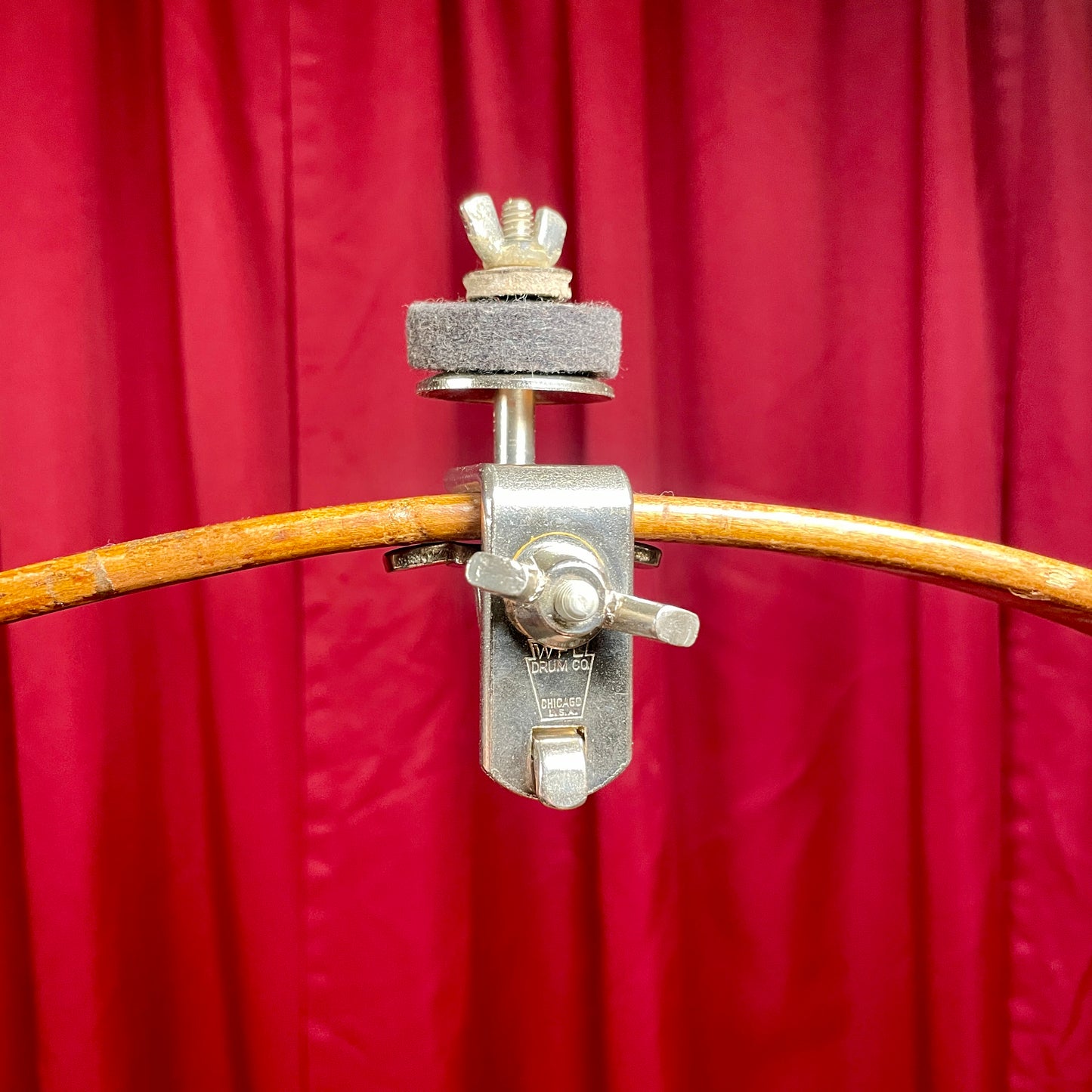 1940s-1950s WFL No. 1379 Brush Cymbal Holder Ludwig Hoop Mounted Clamp Ludwig