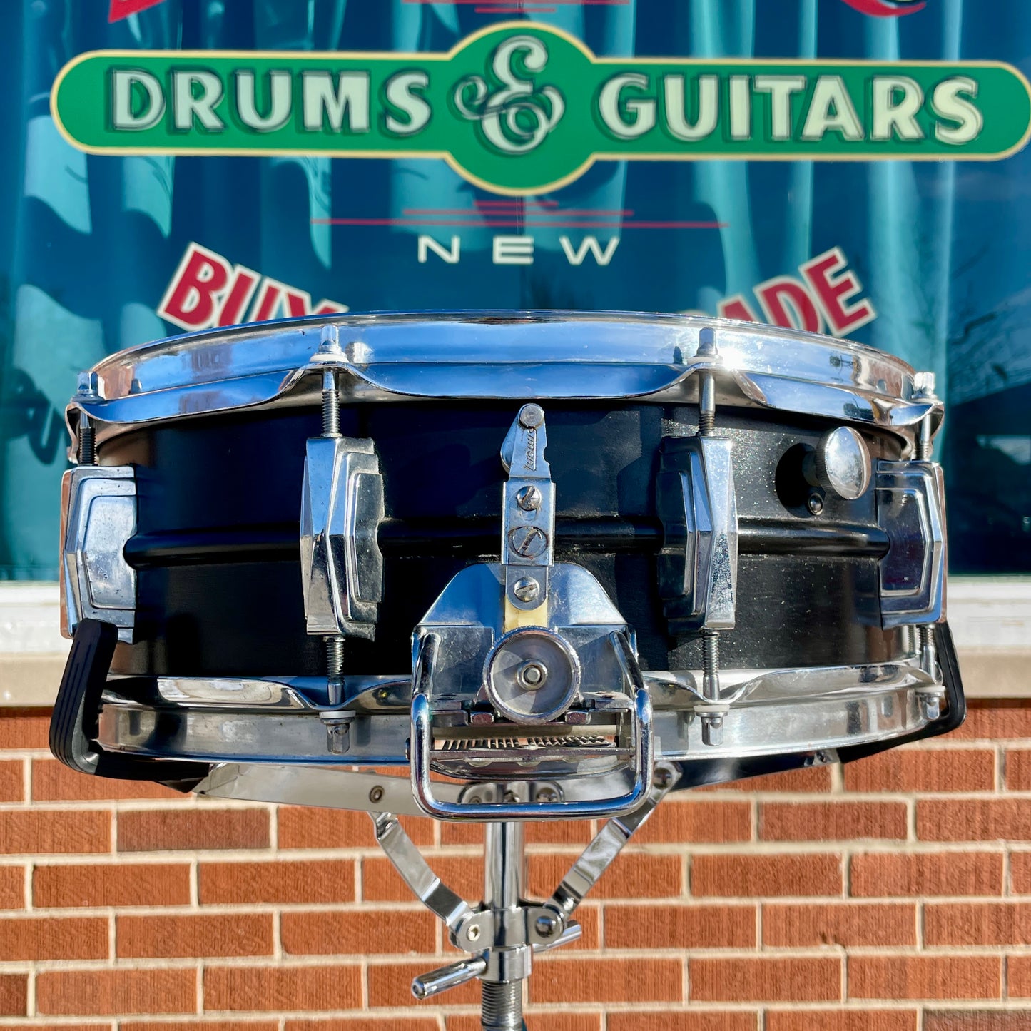 1970s Ludwig 5x14 Super Sensitive No. 410 Snare Drum Painted Black