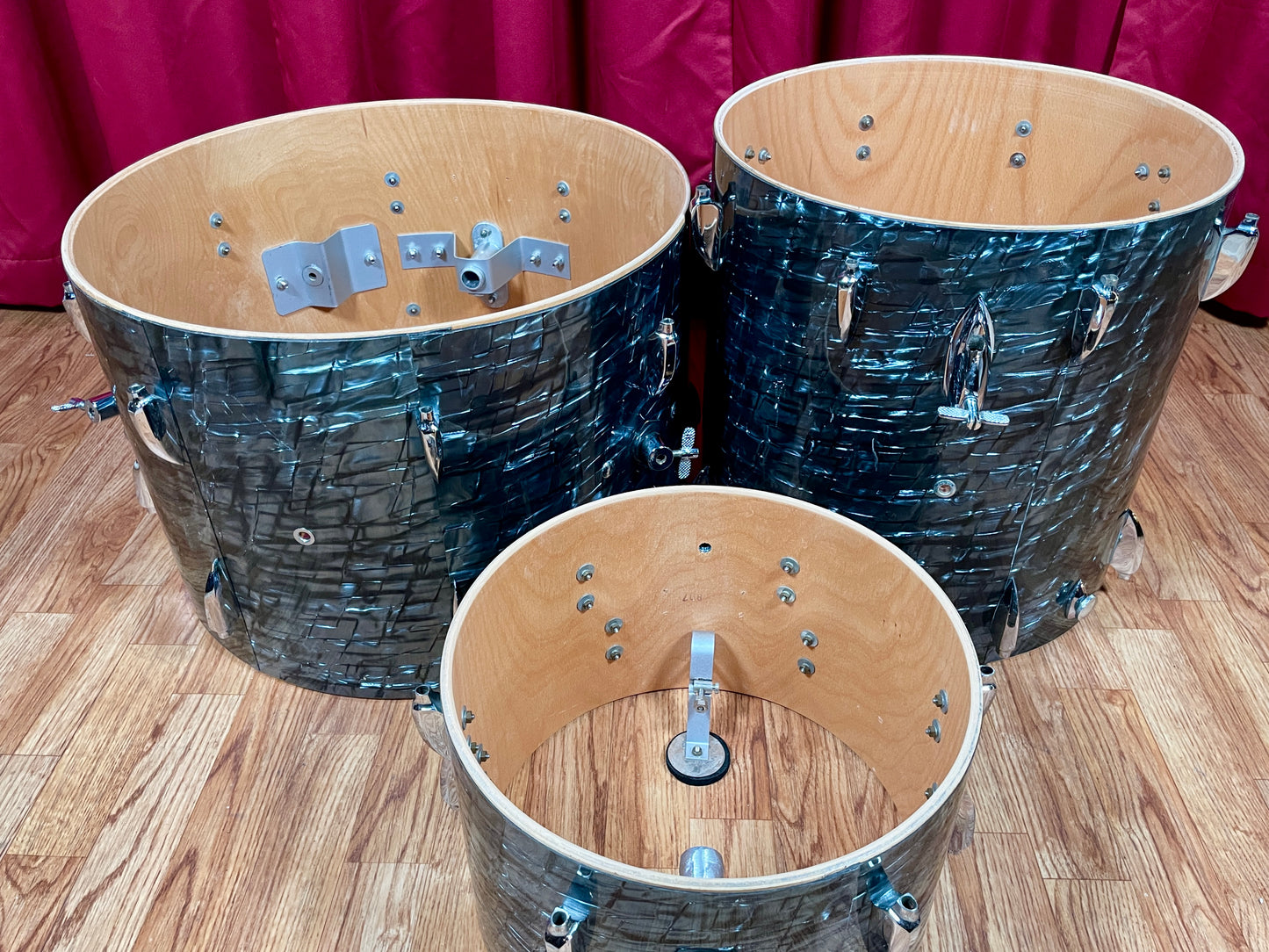 1960s Sonor Teardrop Drum Set Slate/Black Diamond Pearl 20/13/16