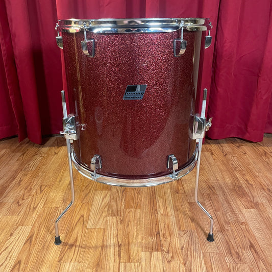 Ludwig BackBeat 16x16 Floor Tom Single Wine Red Sparkle