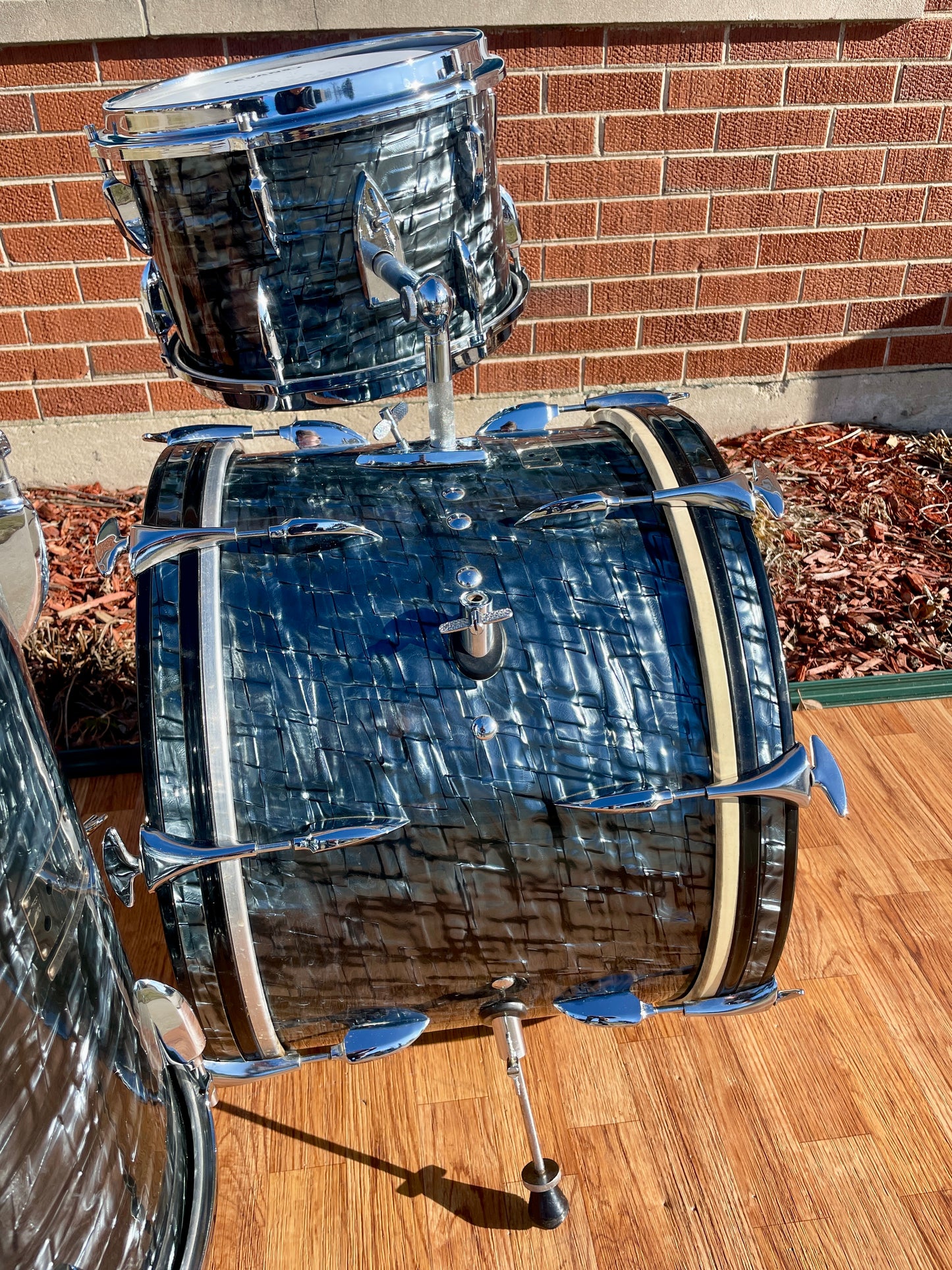 1960s Sonor Teardrop Drum Set Slate/Black Diamond Pearl 20/13/16