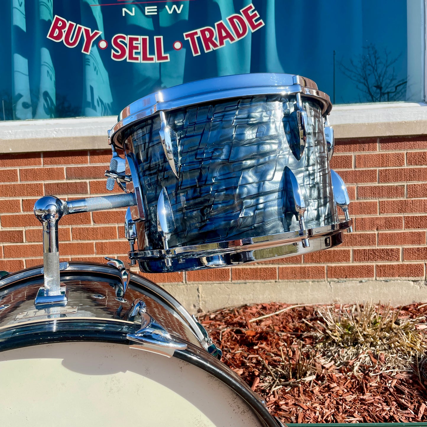 1960s Sonor Teardrop Drum Set Slate/Black Diamond Pearl 20/13/16