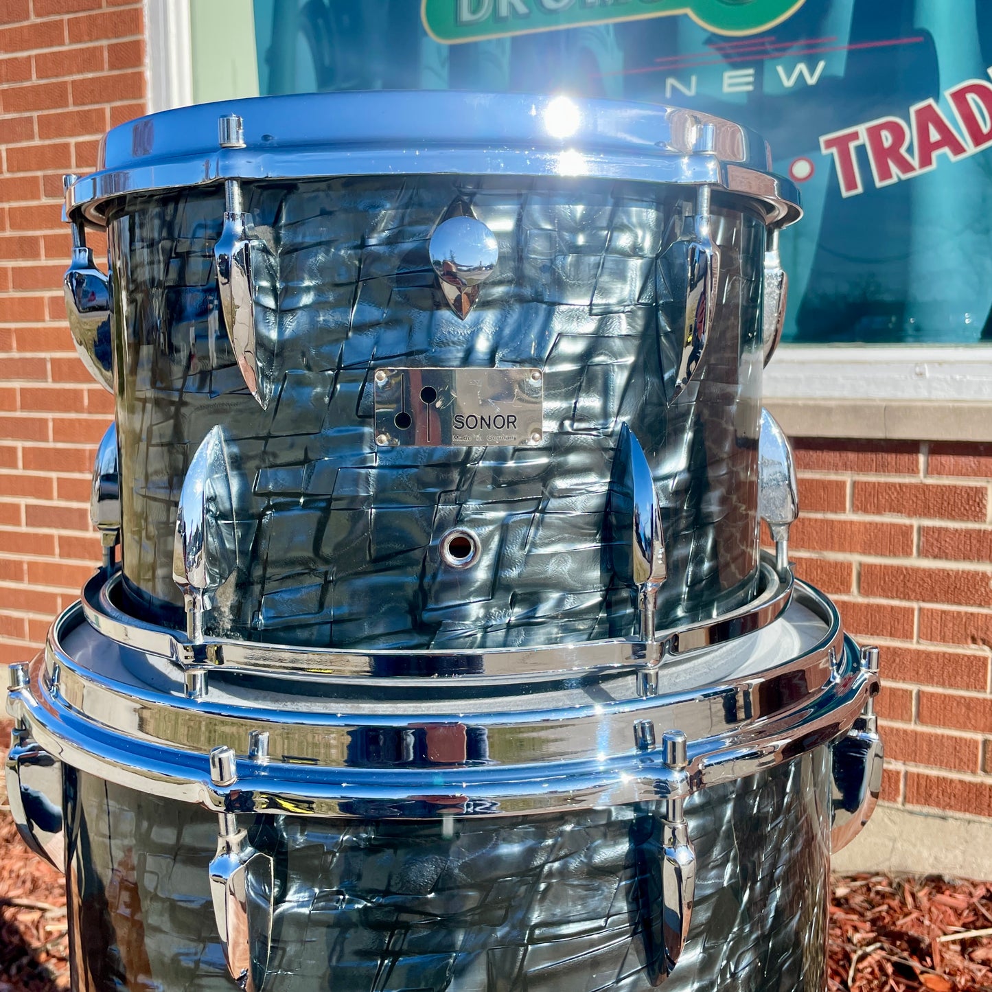 1960s Sonor Teardrop Drum Set Slate/Black Diamond Pearl 20/13/16