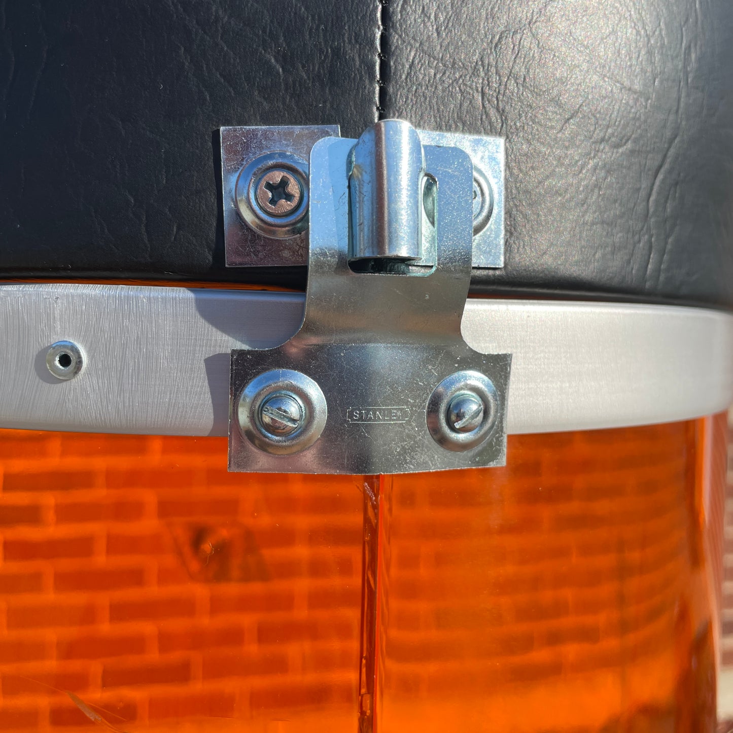 1970s Ludwig Amber Vistalite Canister Throne
