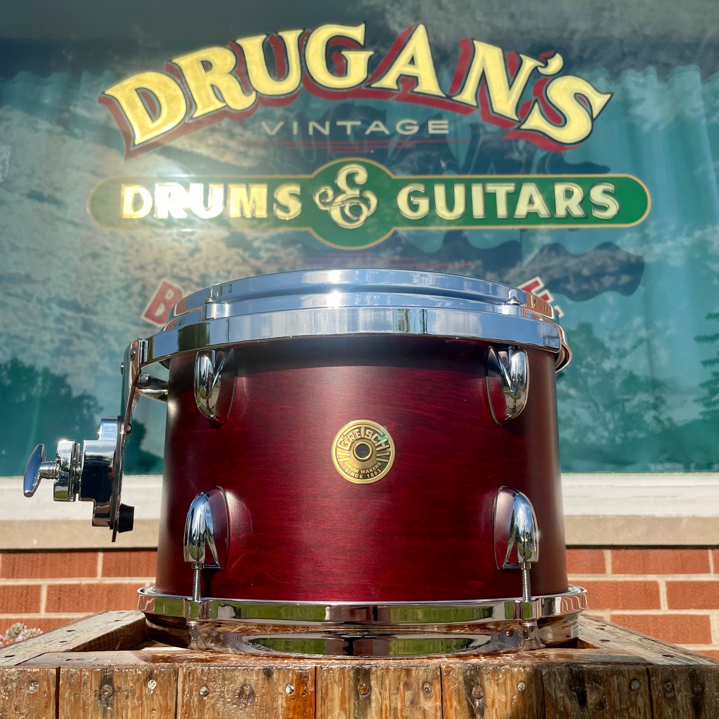 Gretsch USA Custom 8x12 Tom Drum Single Satin Walnut