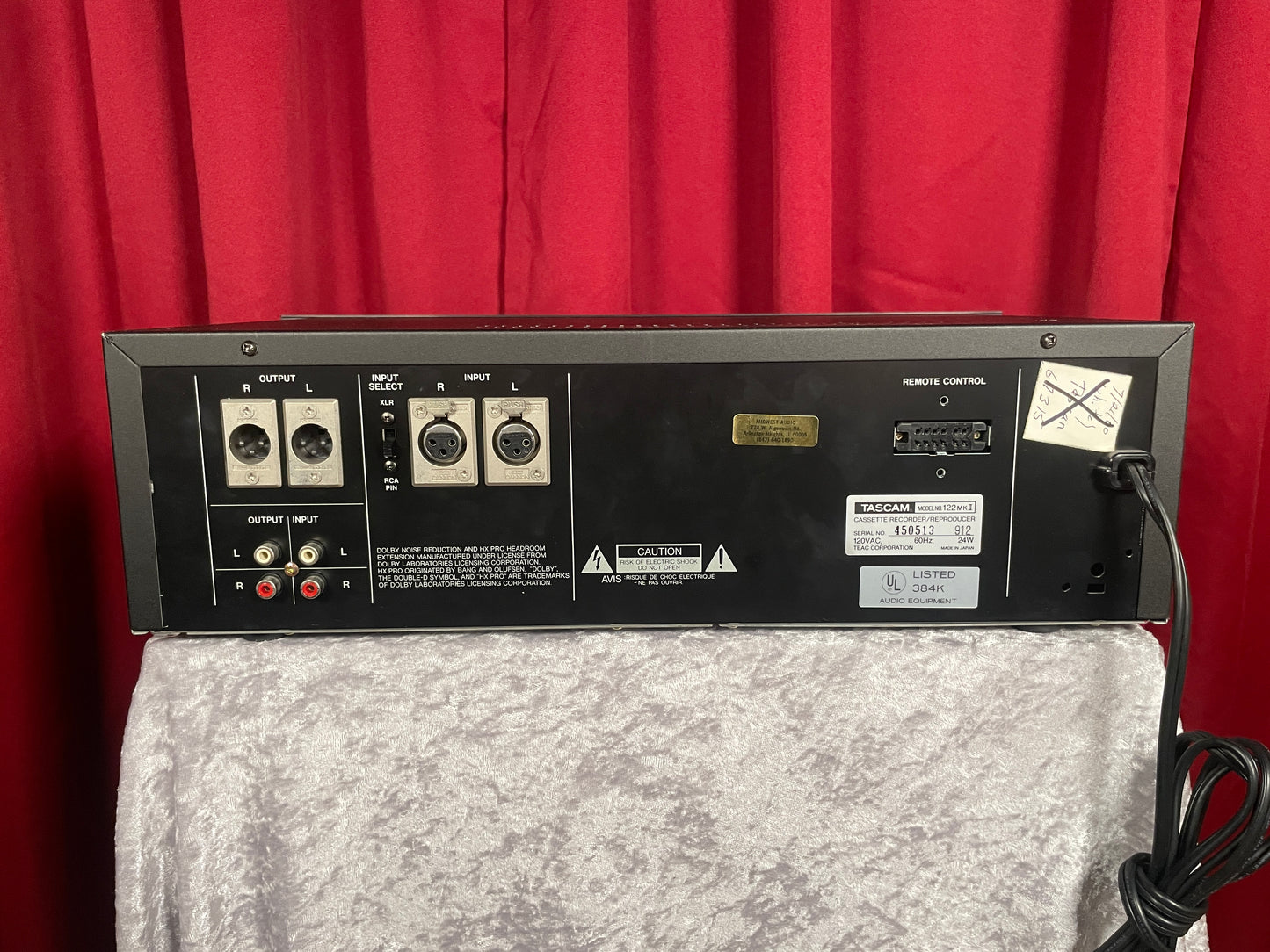 Tascam 122 MKII Pro 3-Head Cassette Tape Deck - Fully Serviced 1 Year Warranty