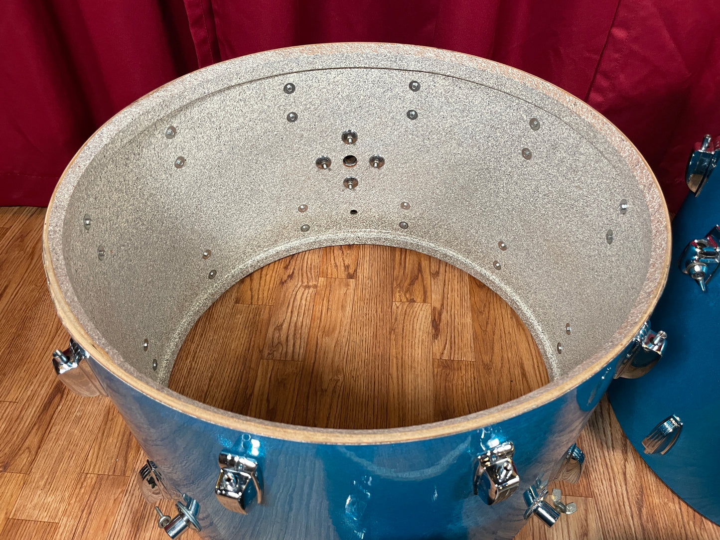 1970s Ludwig Standard S-330 Hollywood Drum Set Blue Mist Sparkle 22/12/13/16 Factory Classic Lugs
