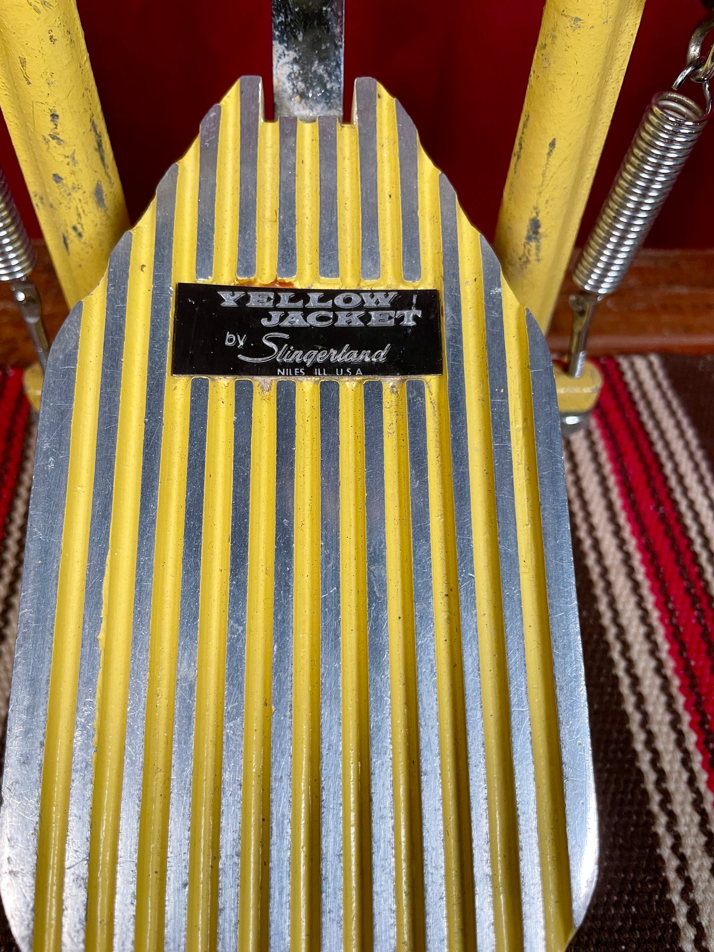 1970s Slingerland Yellow Jacket No. 943 Bass Drum Pedal w/ Wood Beater