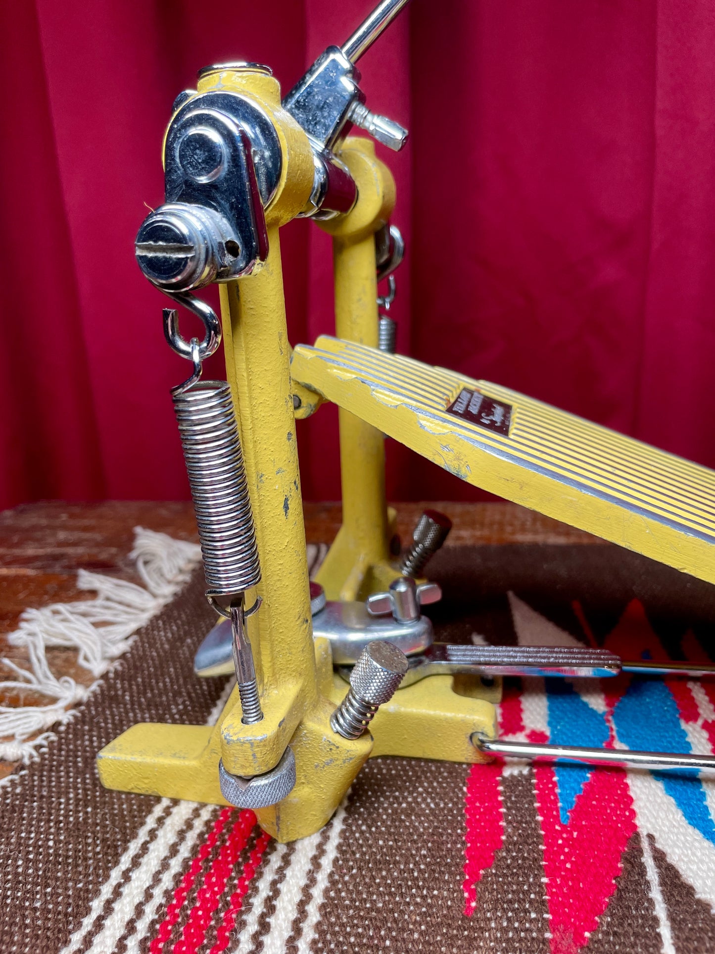 1970s Slingerland Yellow Jacket No. 943 Bass Drum Pedal w/ Wood Beater