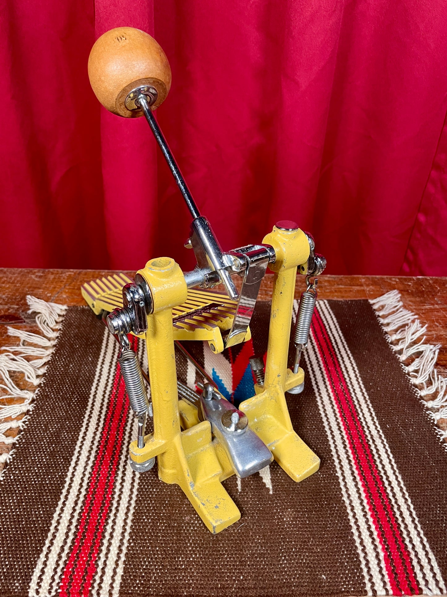 1970s Slingerland Yellow Jacket No. 943 Bass Drum Pedal w/ Wood Beater