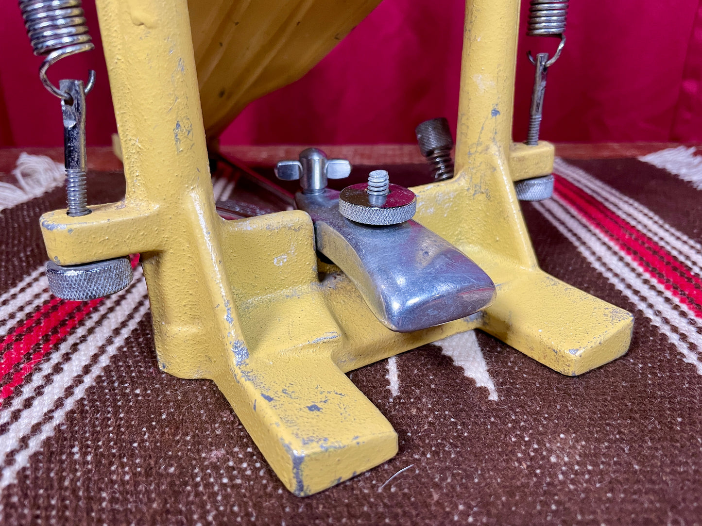 1970s Slingerland Yellow Jacket No. 943 Bass Drum Pedal w/ Wood Beater