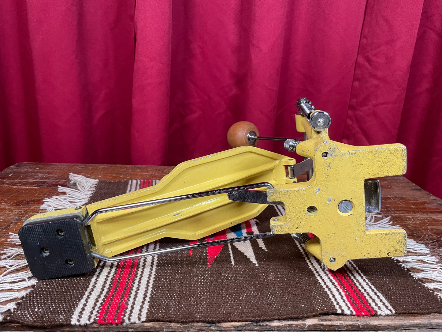 1970s Slingerland Yellow Jacket No. 943 Bass Drum Pedal w/ Wood Beater