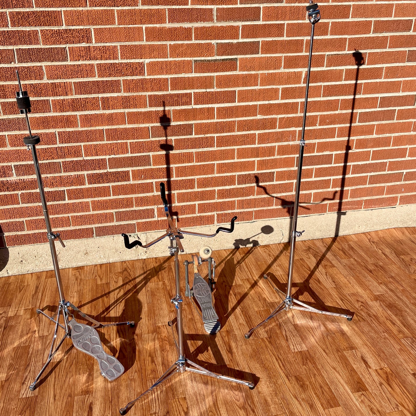 Vintage 1960s Gretsch Round Badge Flat Base Hardware/Cymbal Stand Pack 4pc