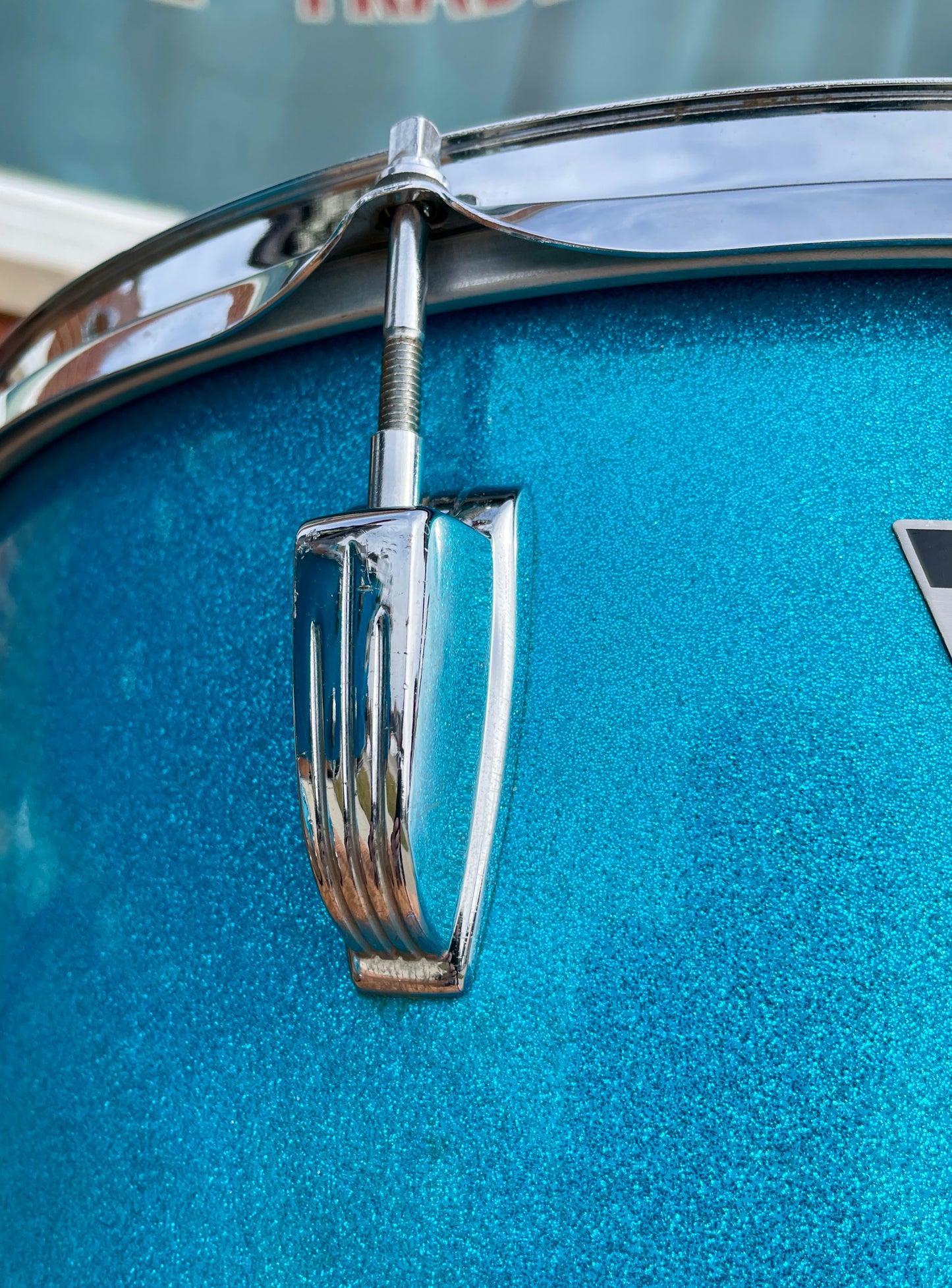 1970s Ludwig Standard S-330 Hollywood Drum Set Blue Mist Sparkle 22/12/13/16 Factory Classic Lugs