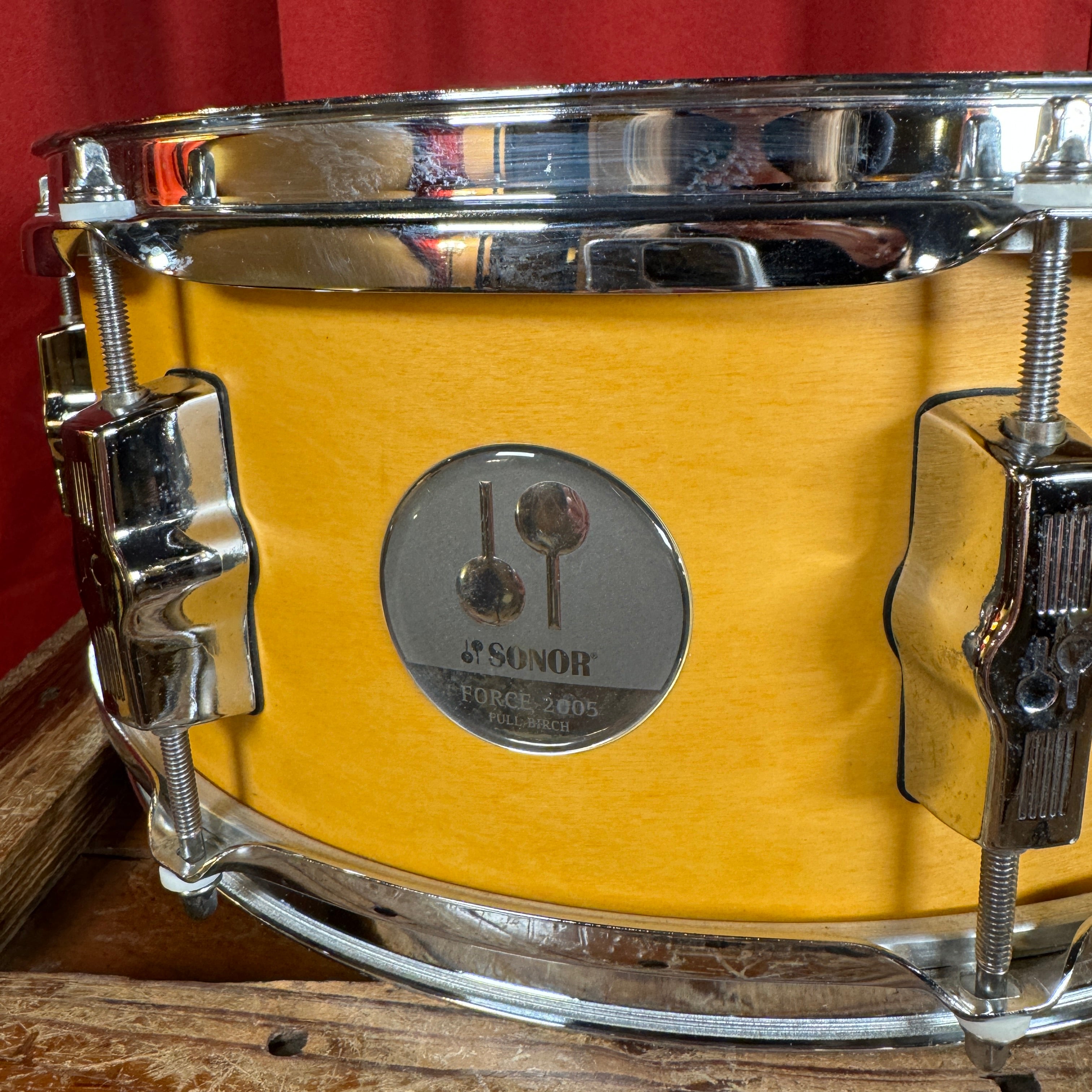 Sonor 5.5x14 Force 2005 Full Birch Snare Drum Natural Drugan s Drums Guitars