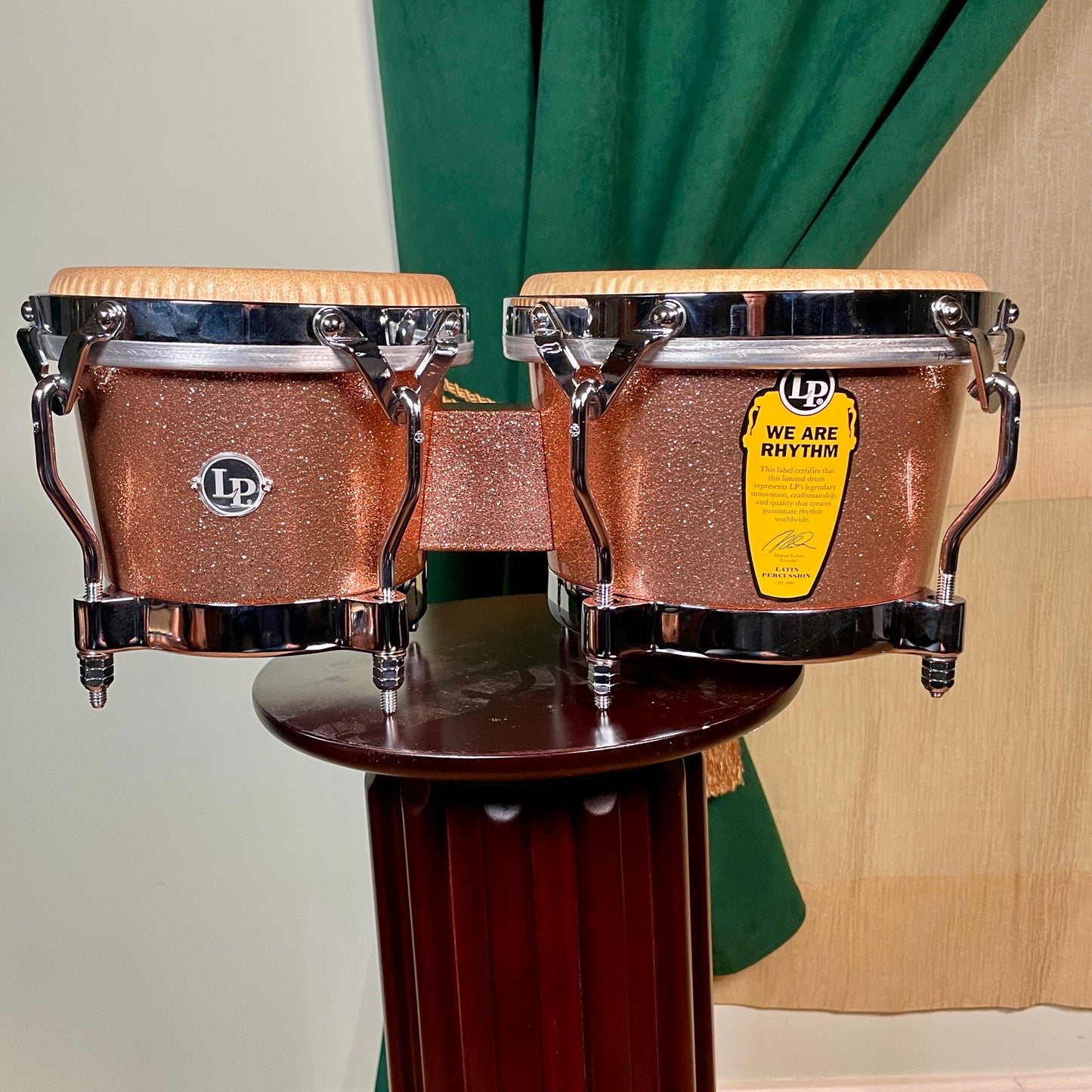 LP Latin Percussion LP200F-MC Martin Cohen Limited Edition Bongos Champagne Sparkle