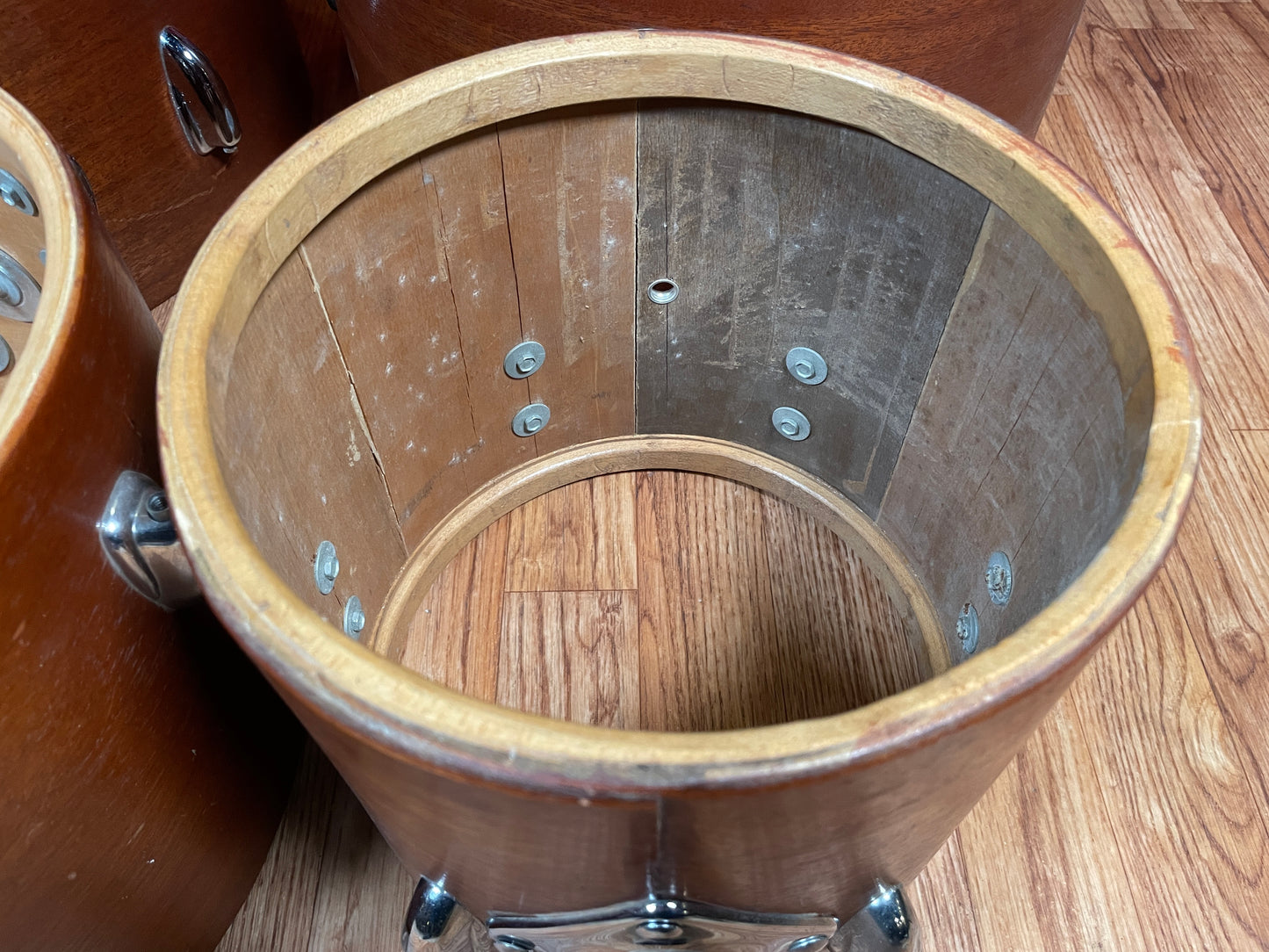 1970s Slingerland Modern Combo No. 75N Drum Set Mahogany 20/10/13/16 Concert Tom