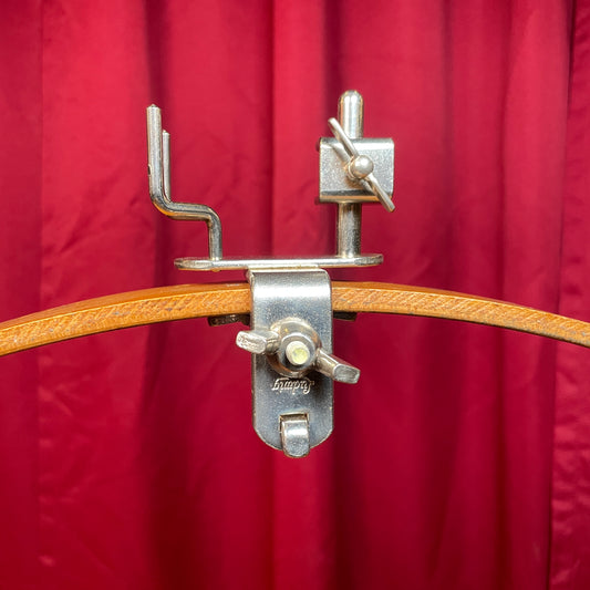 1960s Ludwig Bell Block Holder w/ U-Clamp No. 1323 Script Logo Nickel