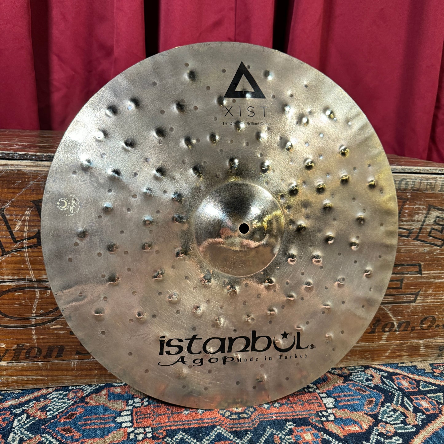 19" Istanbul Agop Xist Dry Dark Brilliant Crash Cymbal 1284g *Video Demo*