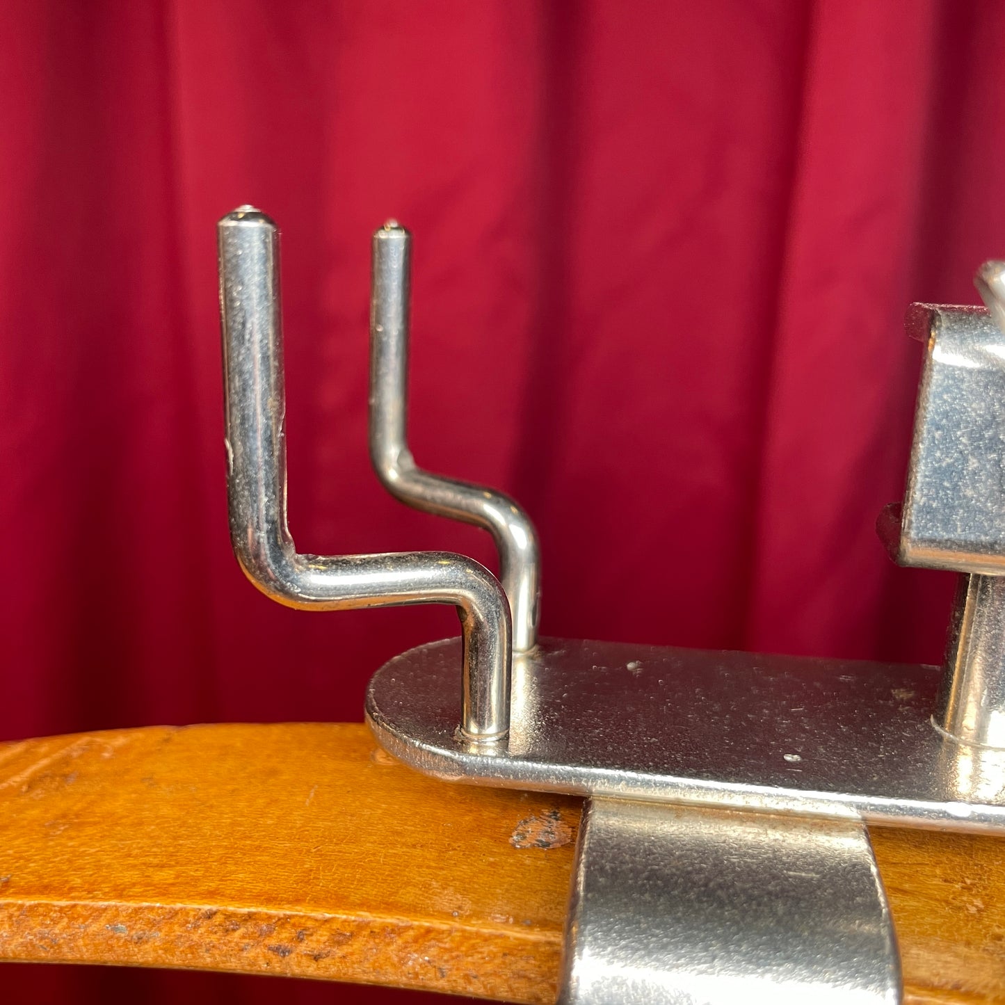 1960s Ludwig Bell Block Holder w/ U-Clamp No. 1323 Script Logo Nickel