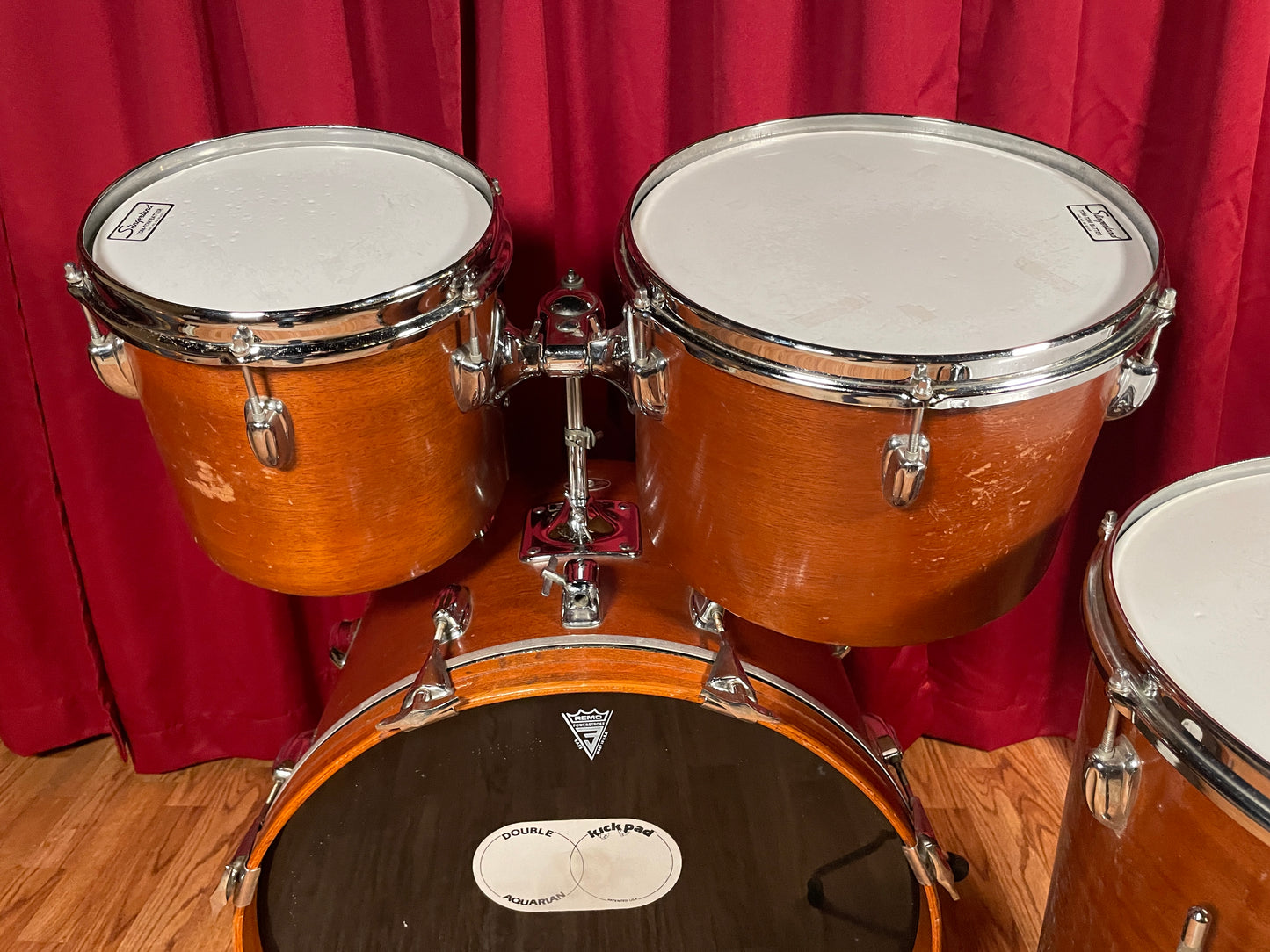 1970s Slingerland Modern Combo No. 75N Drum Set Mahogany 20/10/13/16 Concert Tom