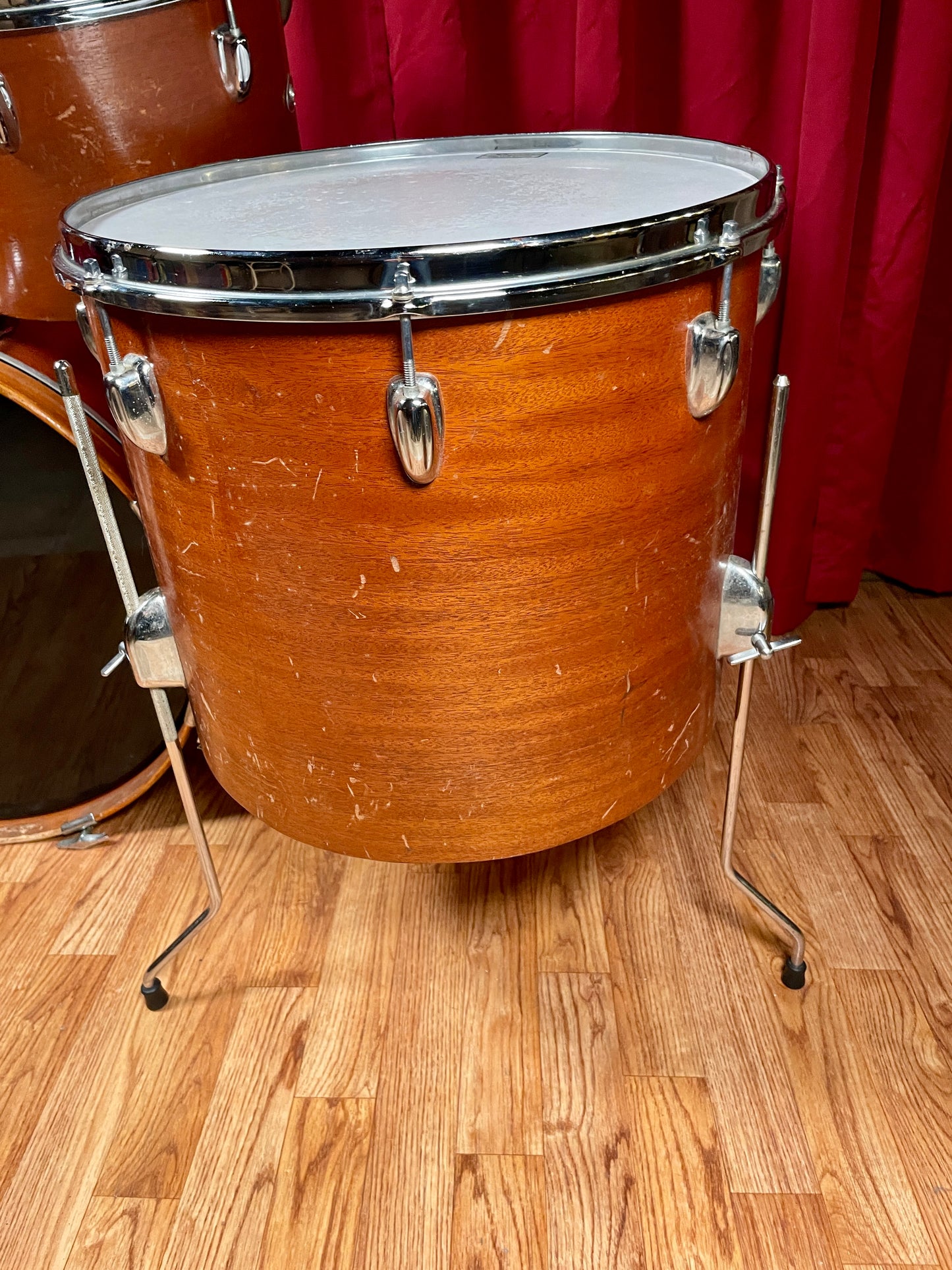 1970s Slingerland Modern Combo No. 75N Drum Set Mahogany 20/10/13/16 Concert Tom