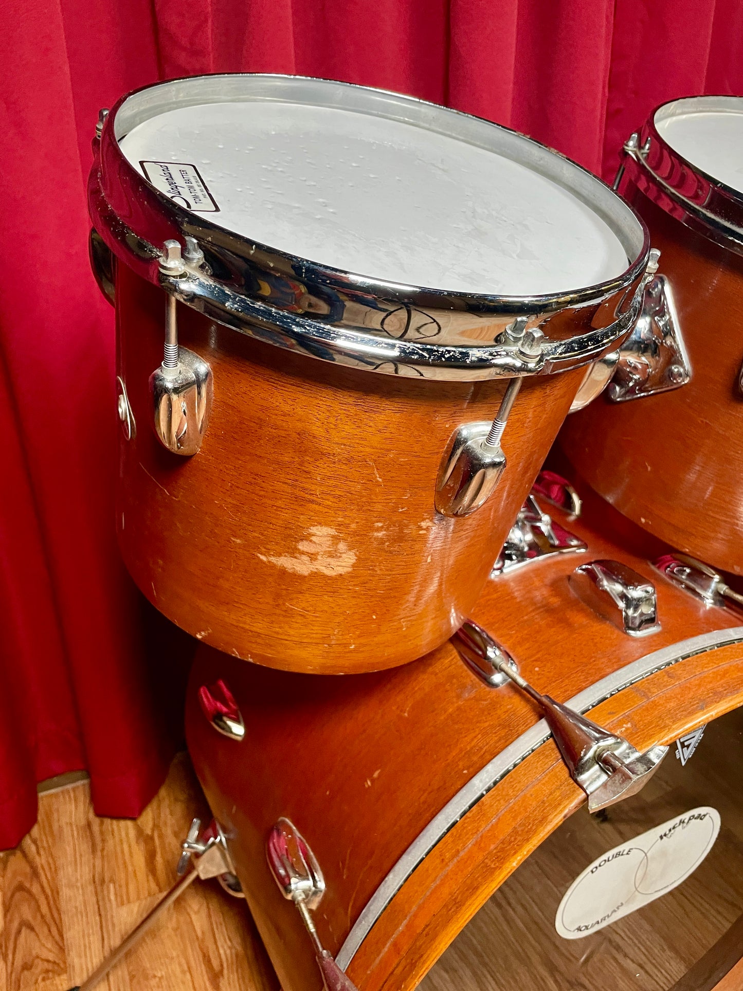 1970s Slingerland Modern Combo No. 75N Drum Set Mahogany 20/10/13/16 Concert Tom