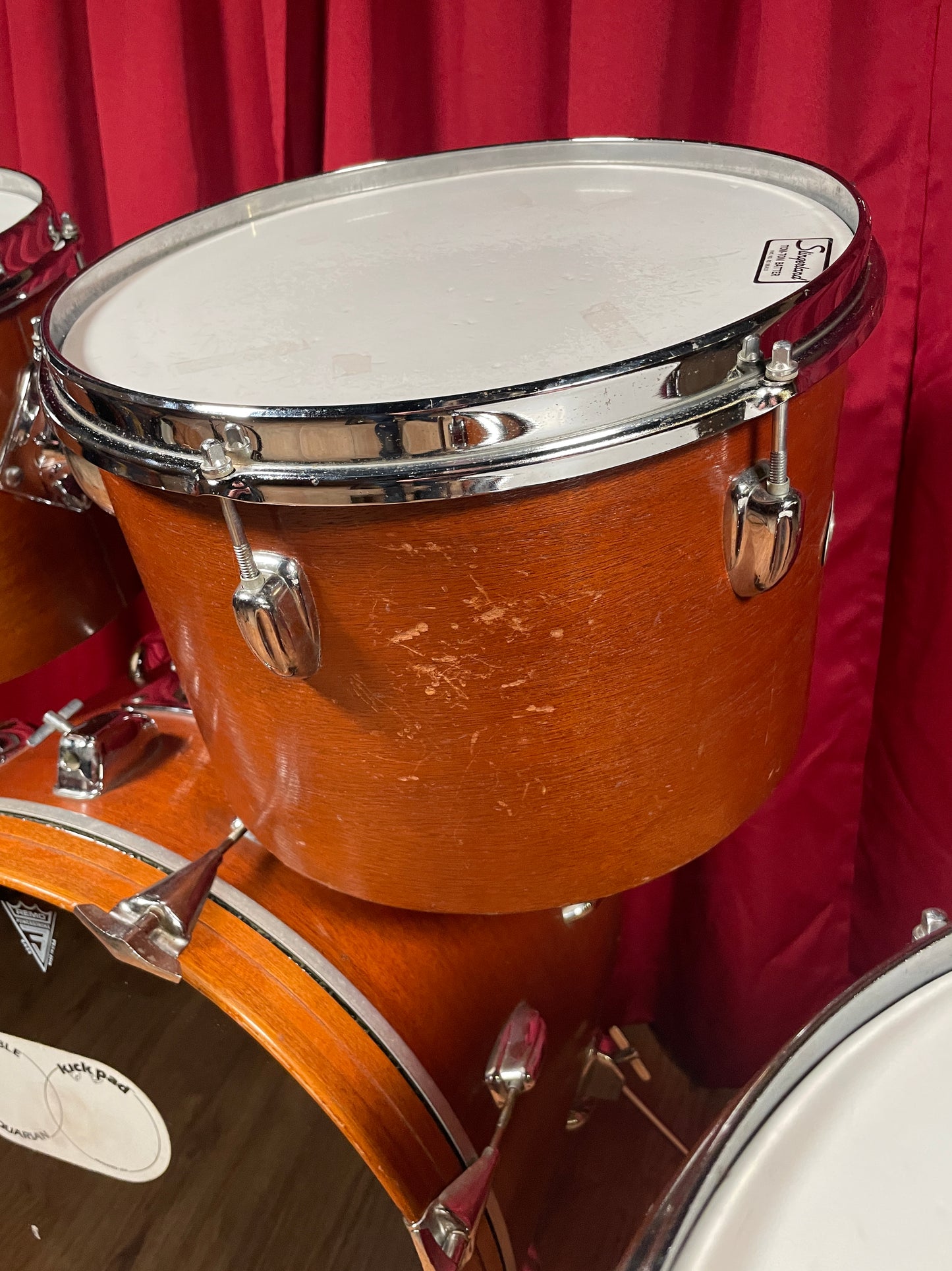 1970s Slingerland Modern Combo No. 75N Drum Set Mahogany 20/10/13/16 Concert Tom
