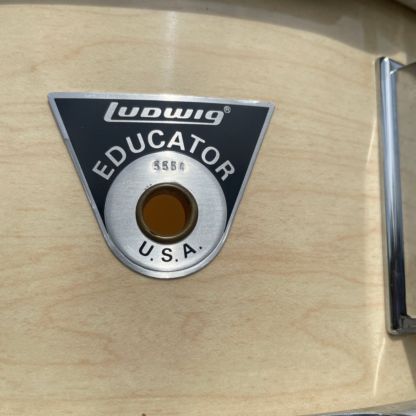 1970s Ludwig Educator 5x14 8 Lug Snare Drum Maple Cortex