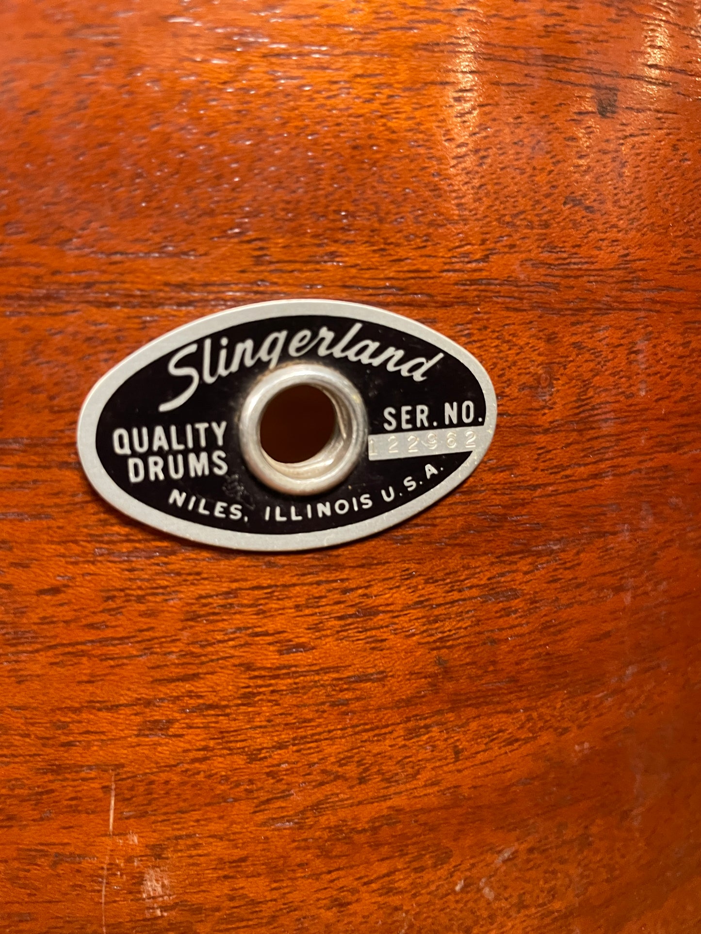 1970s Slingerland Modern Combo No. 75N Drum Set Mahogany 20/10/13/16 Concert Tom