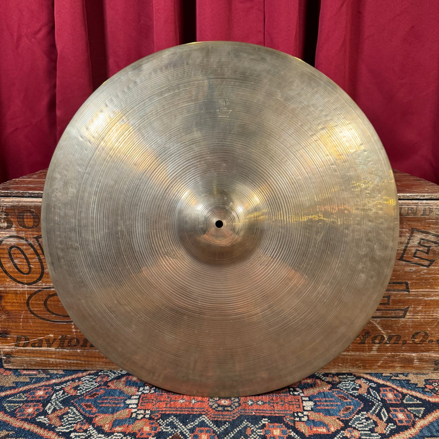 22" Zildjian A 1940s-50s Trans Stamp Ride Cymbal 2980g *Video Demo*