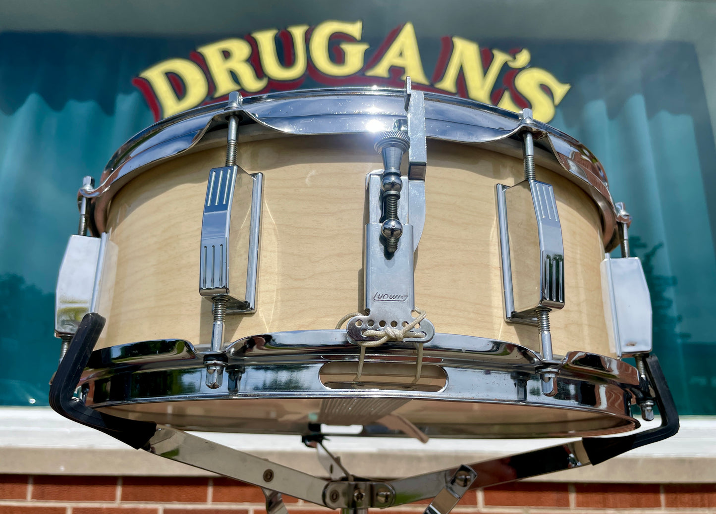1970s Ludwig Educator 5x14 8 Lug Snare Drum Maple Cortex