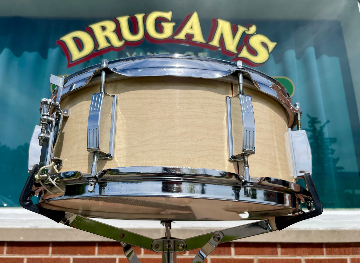 1970s Ludwig Educator 5x14 8 Lug Snare Drum Maple Cortex