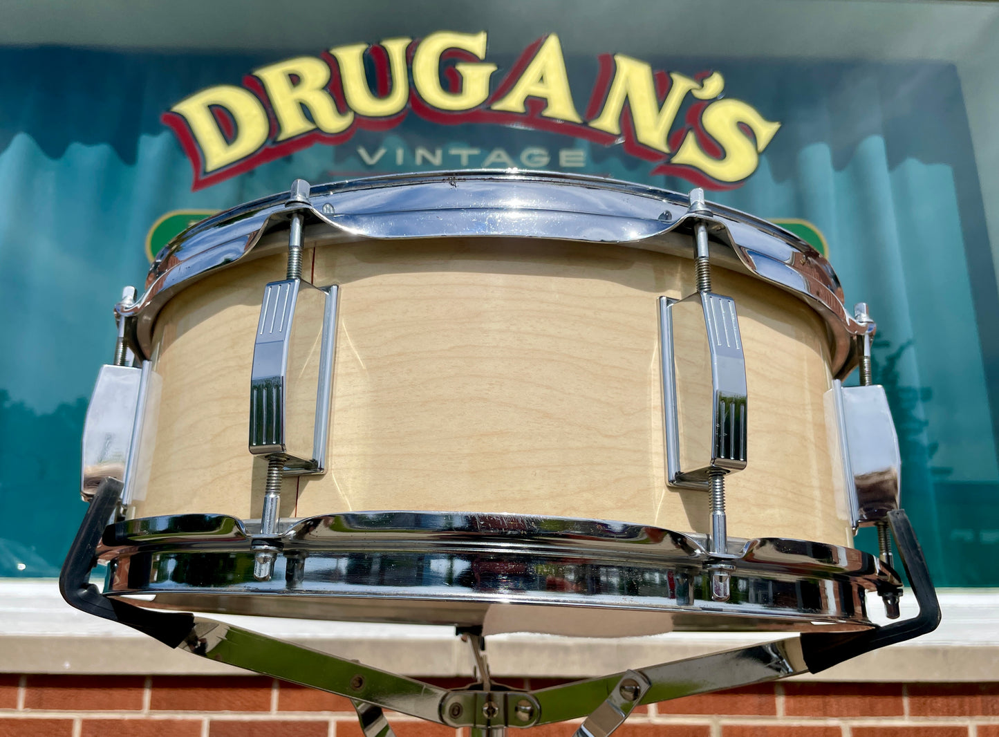 1970s Ludwig Educator 5x14 8 Lug Snare Drum Maple Cortex