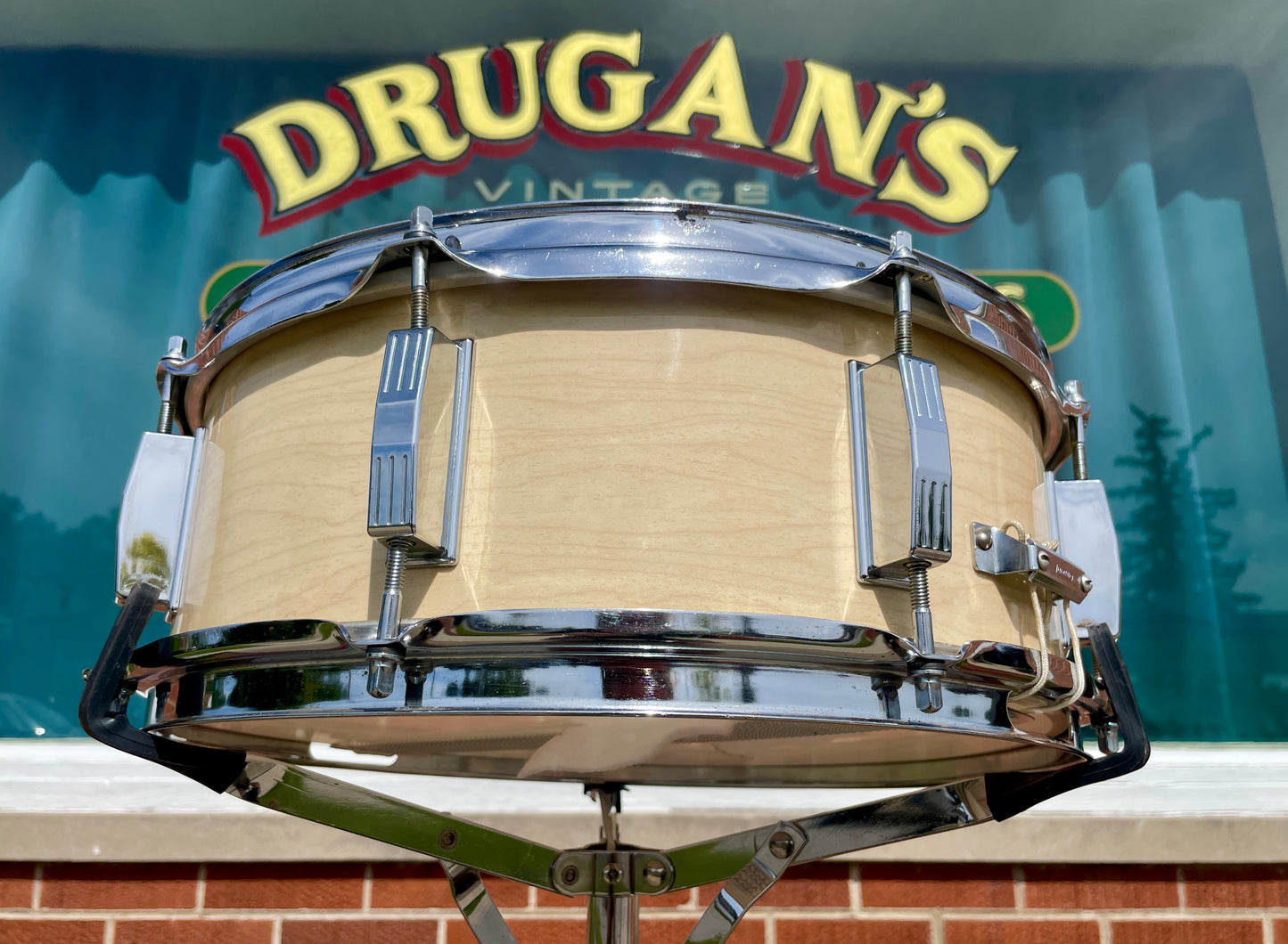 1970s Ludwig Educator 5x14 8 Lug Snare Drum Maple Cortex