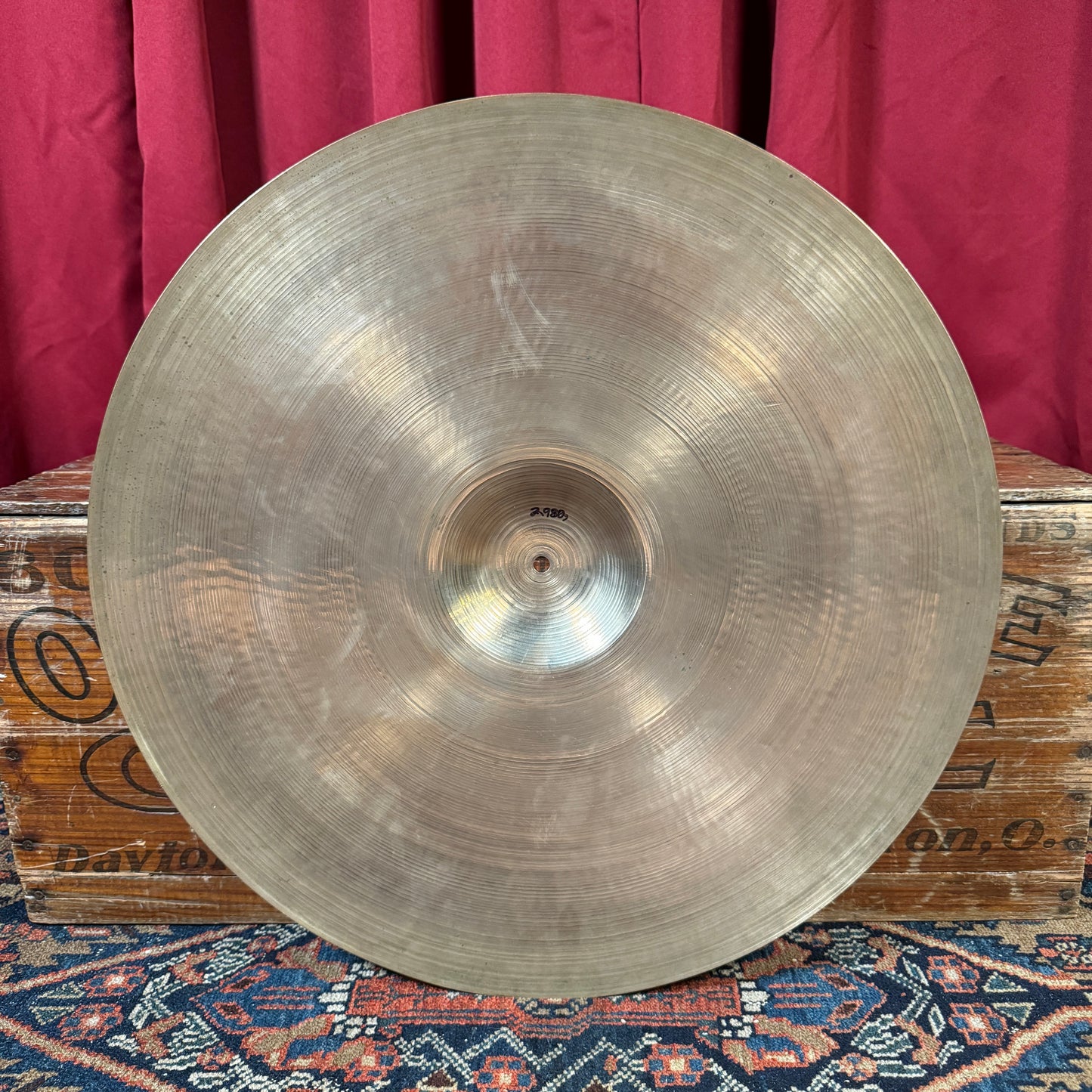 22" Zildjian A 1940s-50s Trans Stamp Ride Cymbal 2980g *Video Demo*