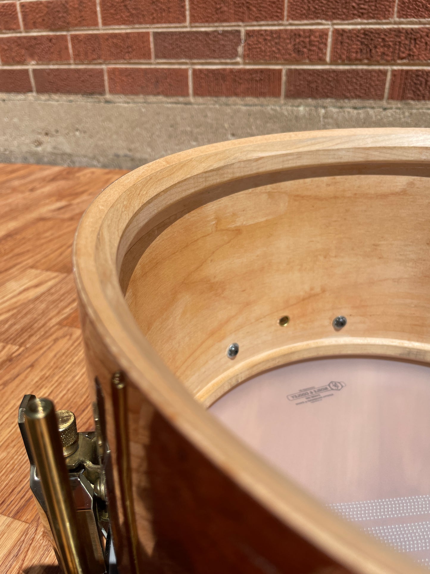 Noble & Cooley 8x14 Solid Maple Shell Snare Drum Amber Honey