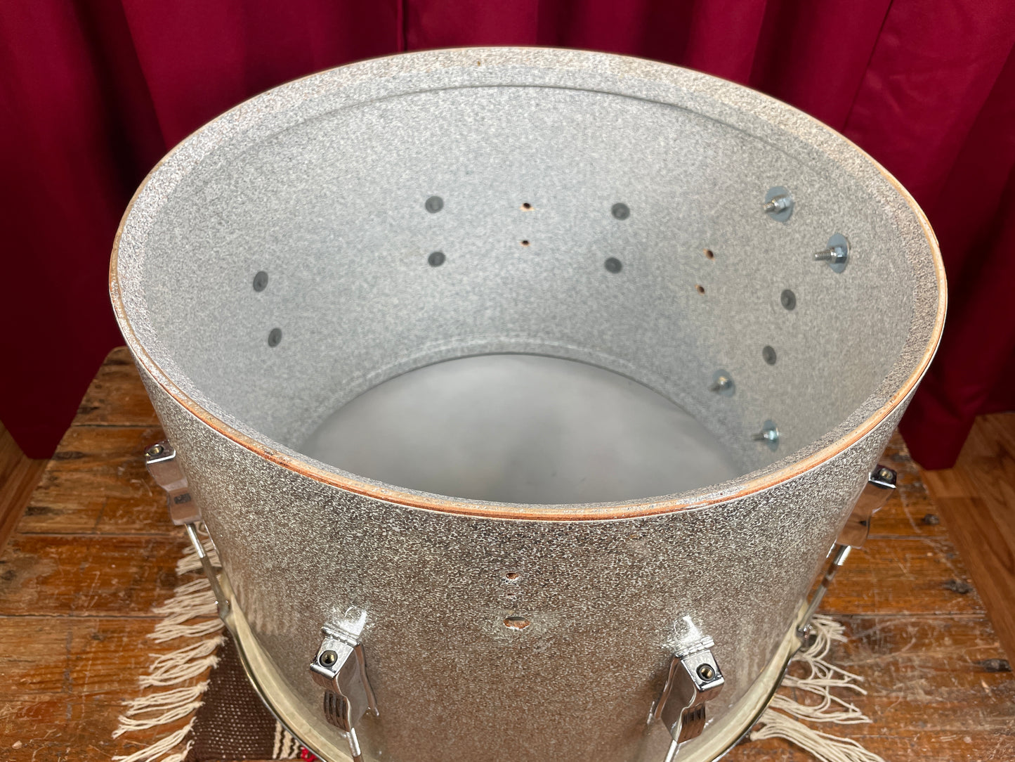 1970s Ludwig 12x17 Tenor Drum Silver Sparkle