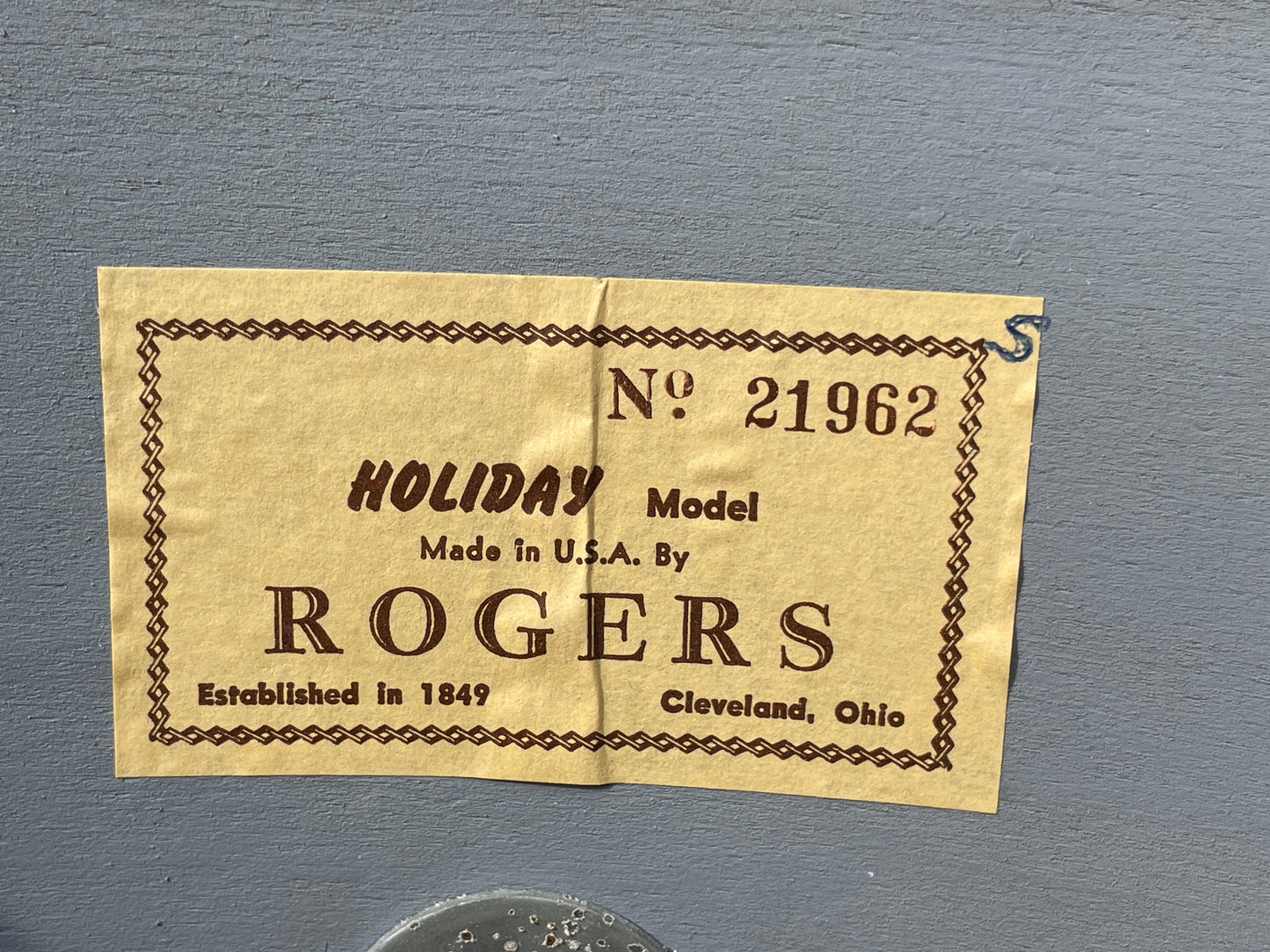 1960s Rogers Holiday 14x22 Bass Drum Single White Marine Pearl Cleveland