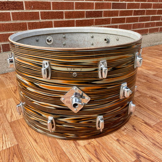 1970s Ludwig Standard 14x22 Bass Drum Shell Gold Strata
