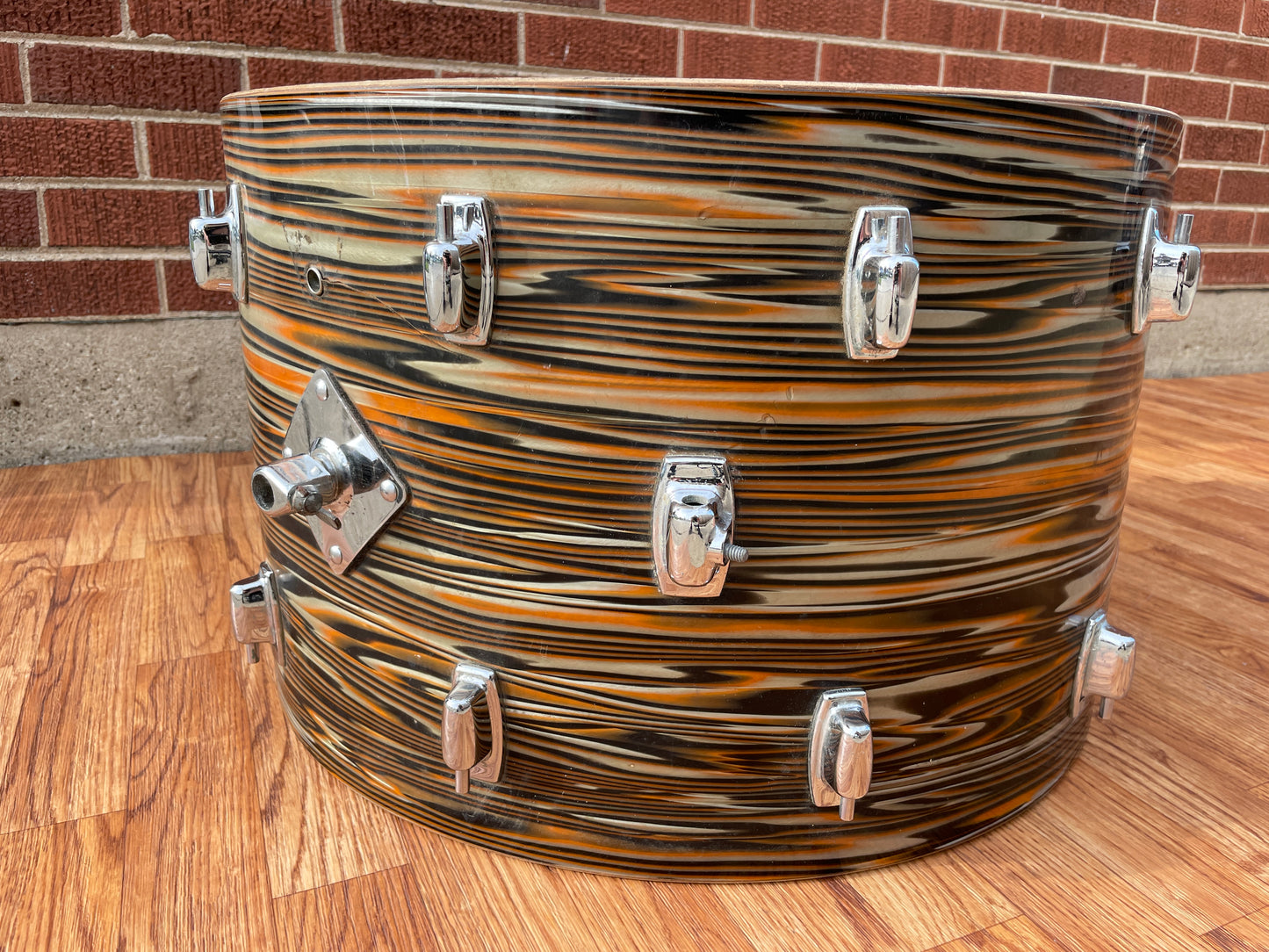 1970s Ludwig Standard 14x22 Bass Drum Shell Gold Strata