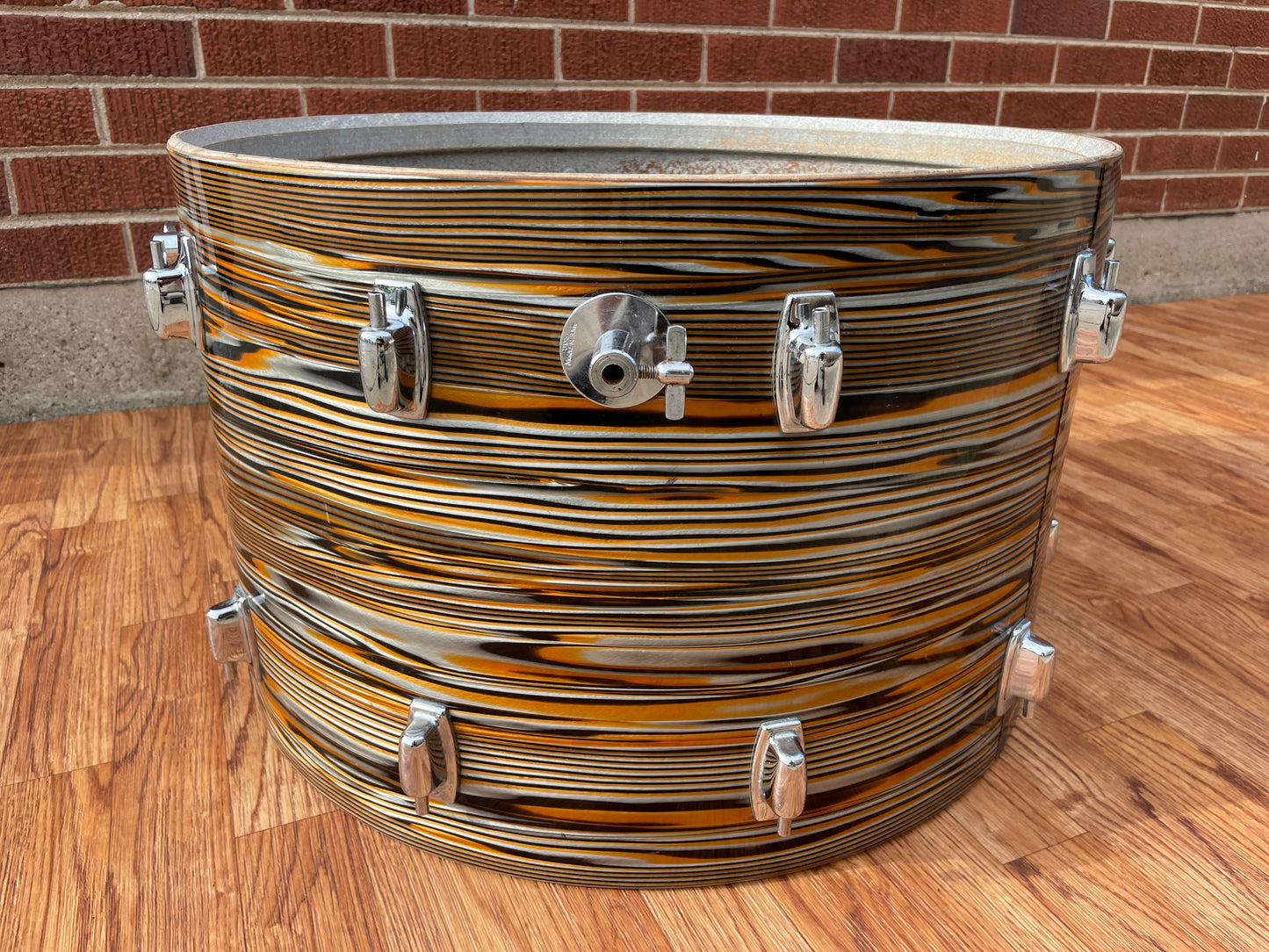 1970s Ludwig Standard 14x22 Bass Drum Shell Gold Strata
