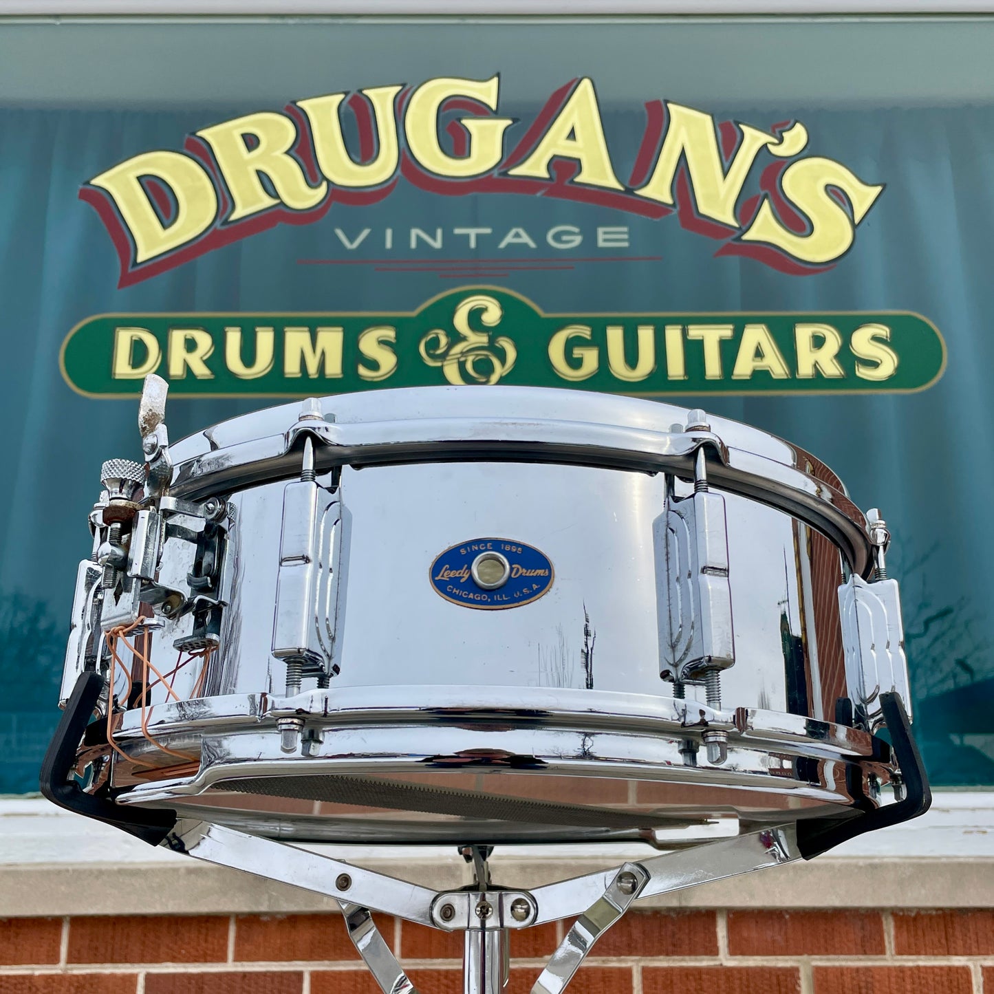 1960s Leedy by Slingerland 5x14 Shelly Manne Model COB Snare Drum No. 393 Slingerleedy Chrome Over Brass